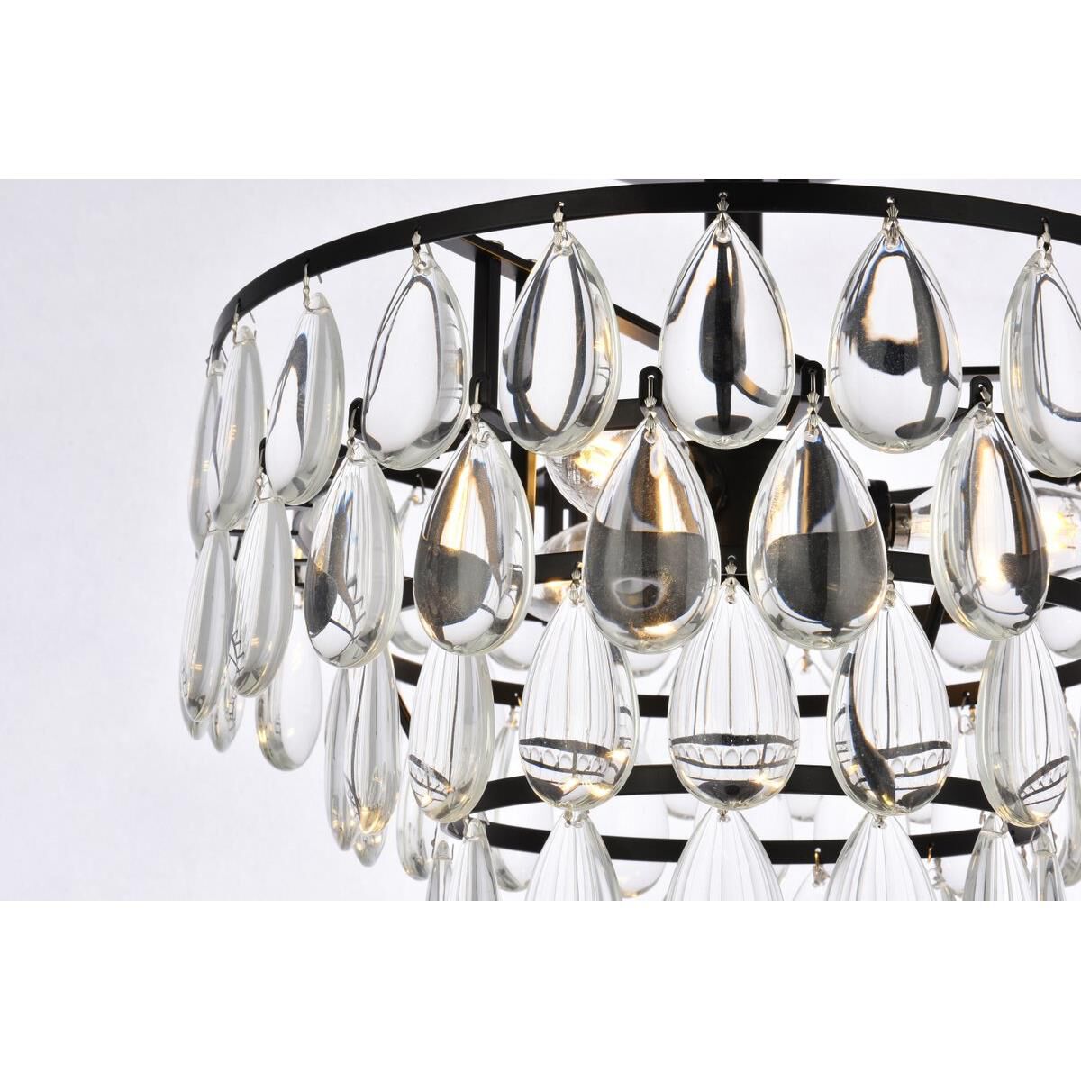 Mila 14 Inch 3 Light Flush Mount by Elegant Lighting