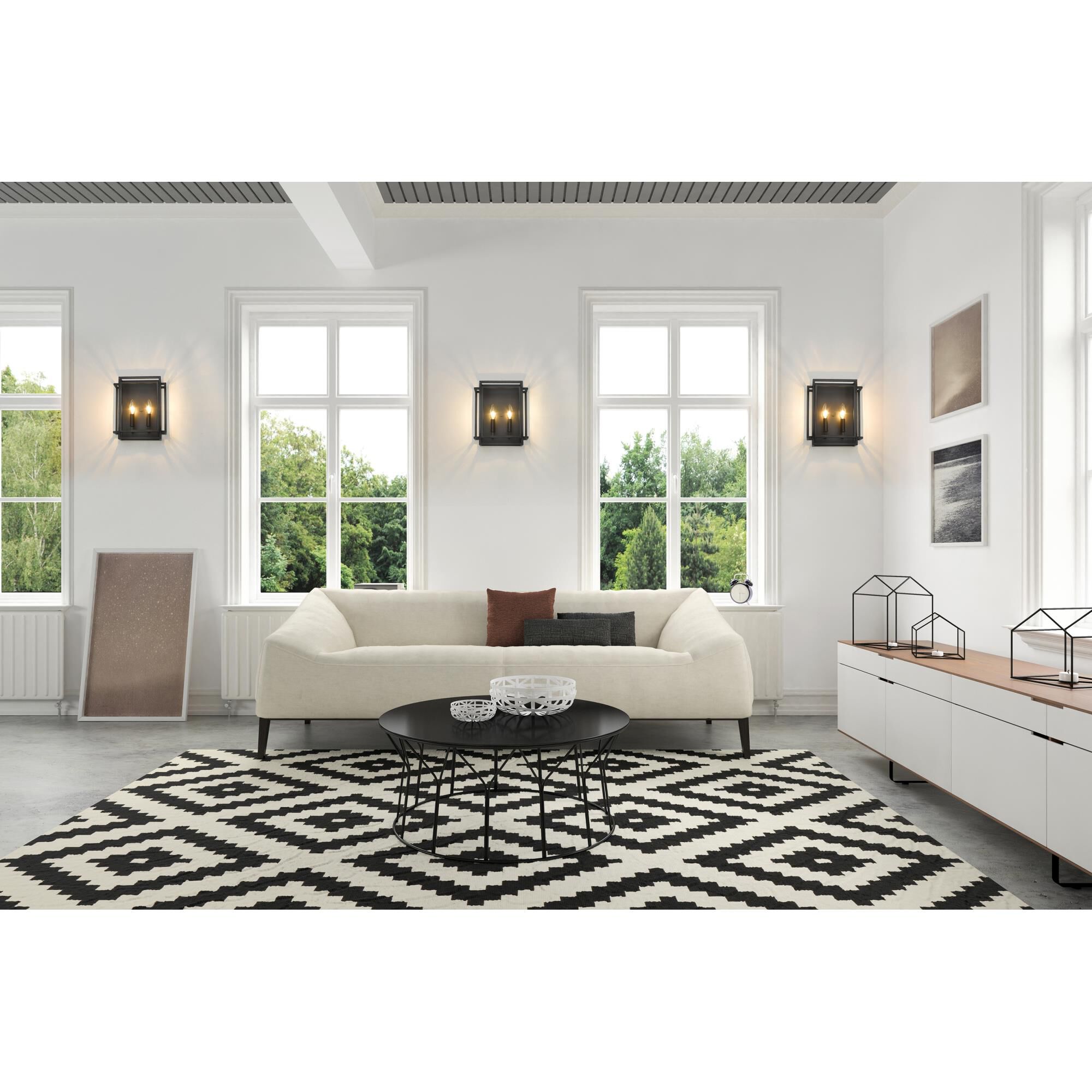 Shown in Matte Black finish and --- glass and --- shade