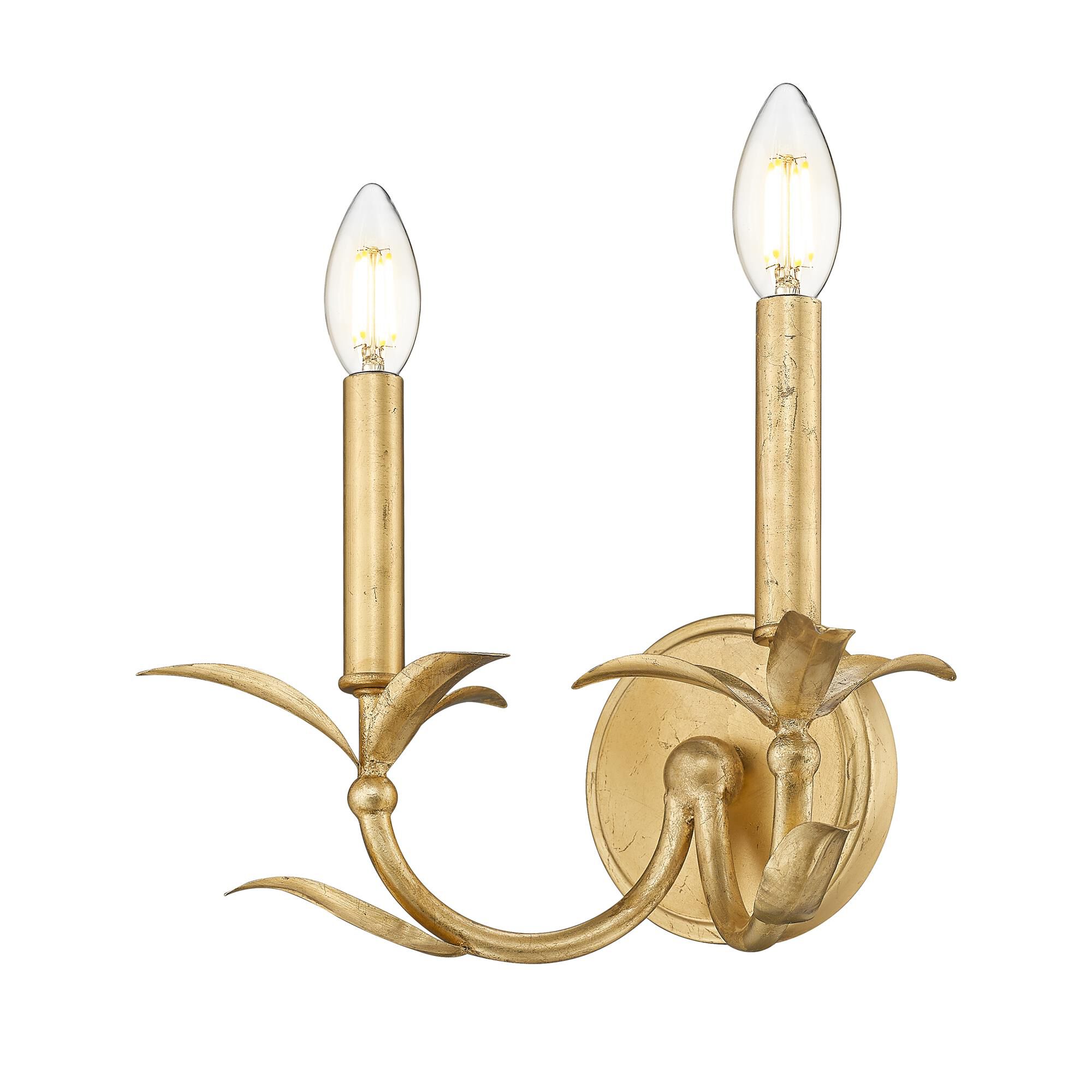 Shown in Gold Leaf finish and White glass