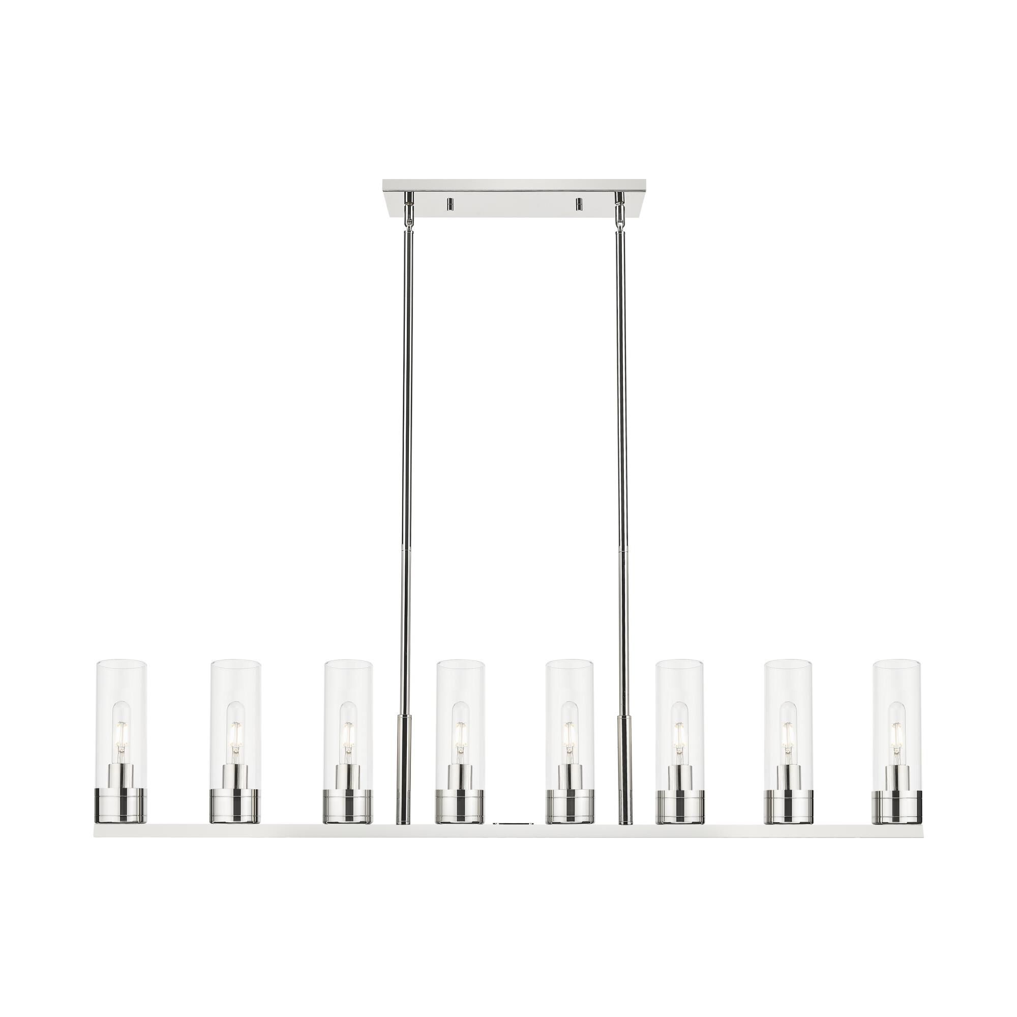 Shown in Polished Nickel finish and Clear glass