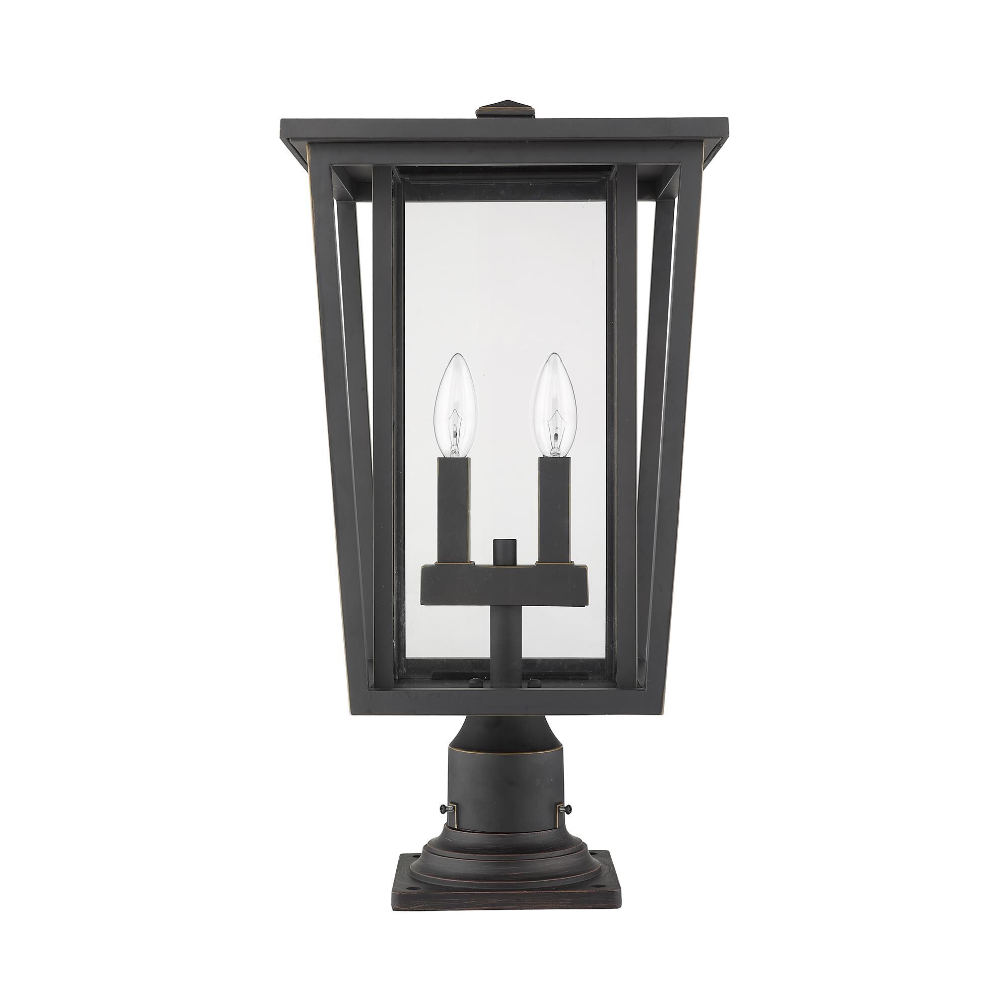 Seoul 21 Inch Tall 2 Light Outdoor Pier Lamp by Z-Lite