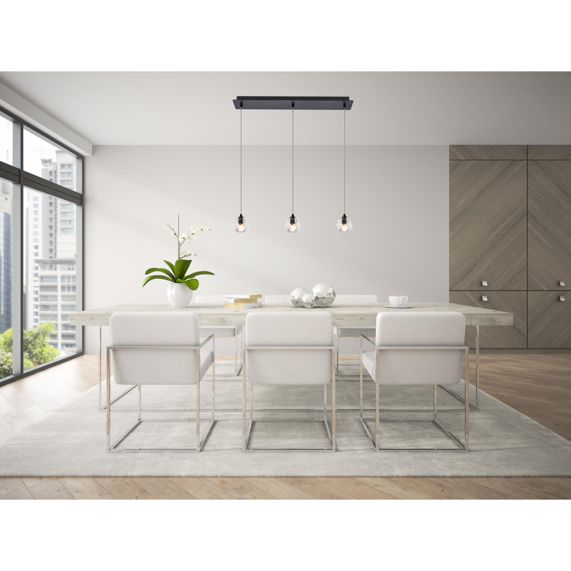 Eren 28 Inch 3 Light LED Linear Suspension Light by Elegant Lighting