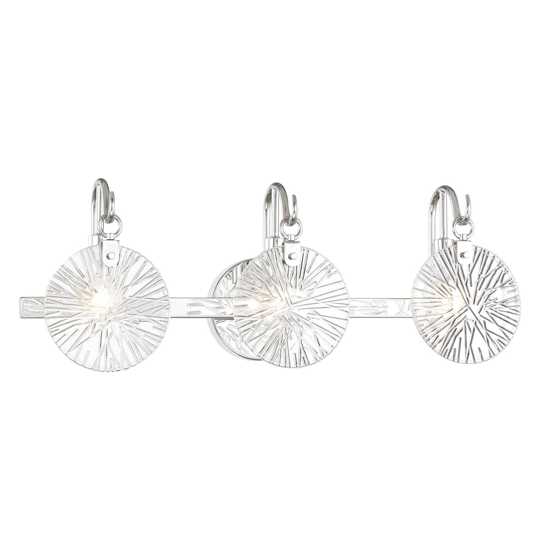 Shown in Polished Chrome finish and Clear Starburst glass