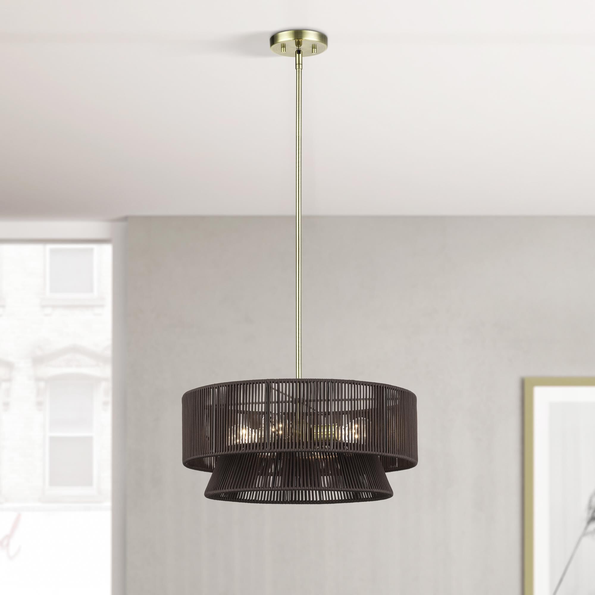 Florell 20 Inch Large Pendant by Livex Lighting