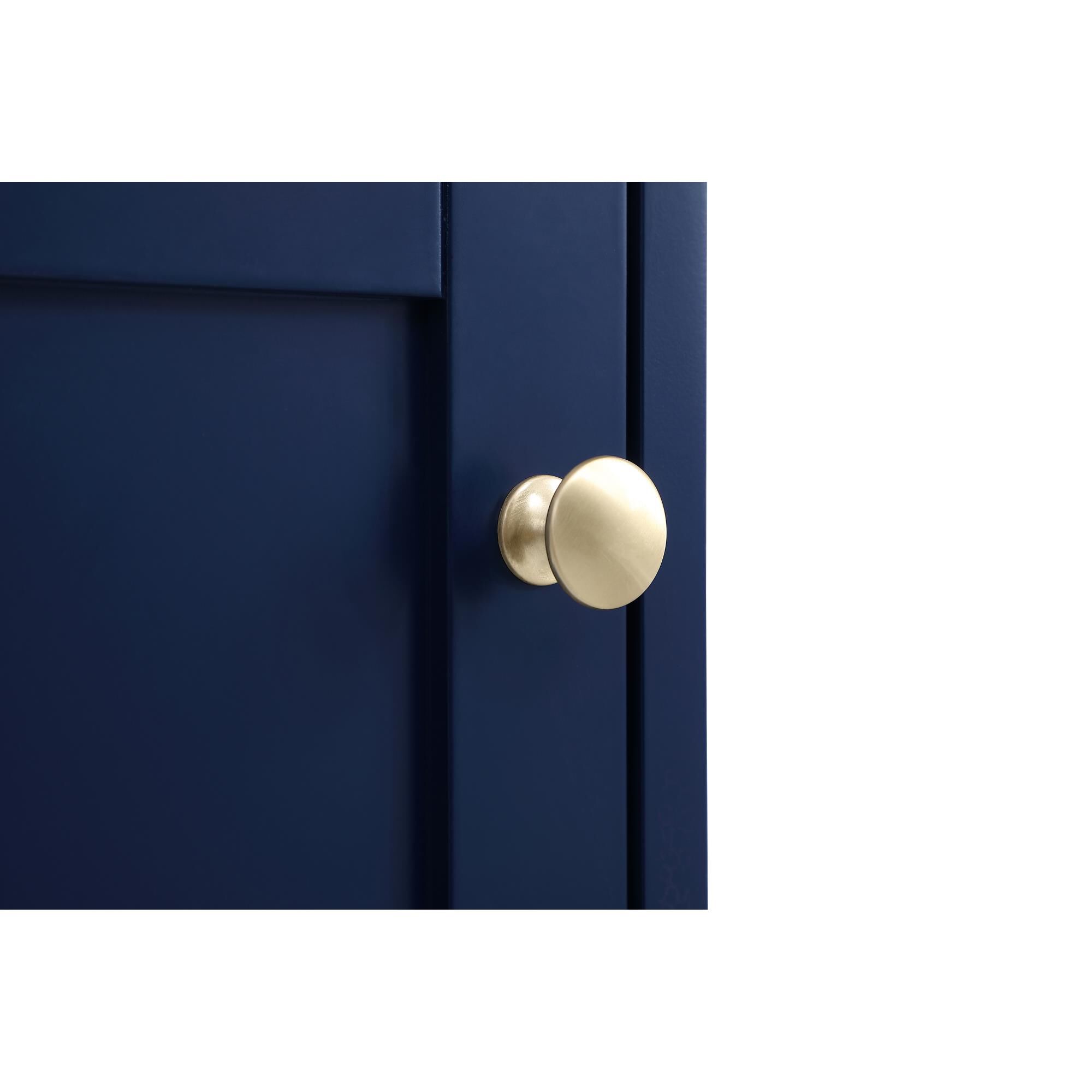 Shown in Blue And Gold With Calacatta Quartz finish