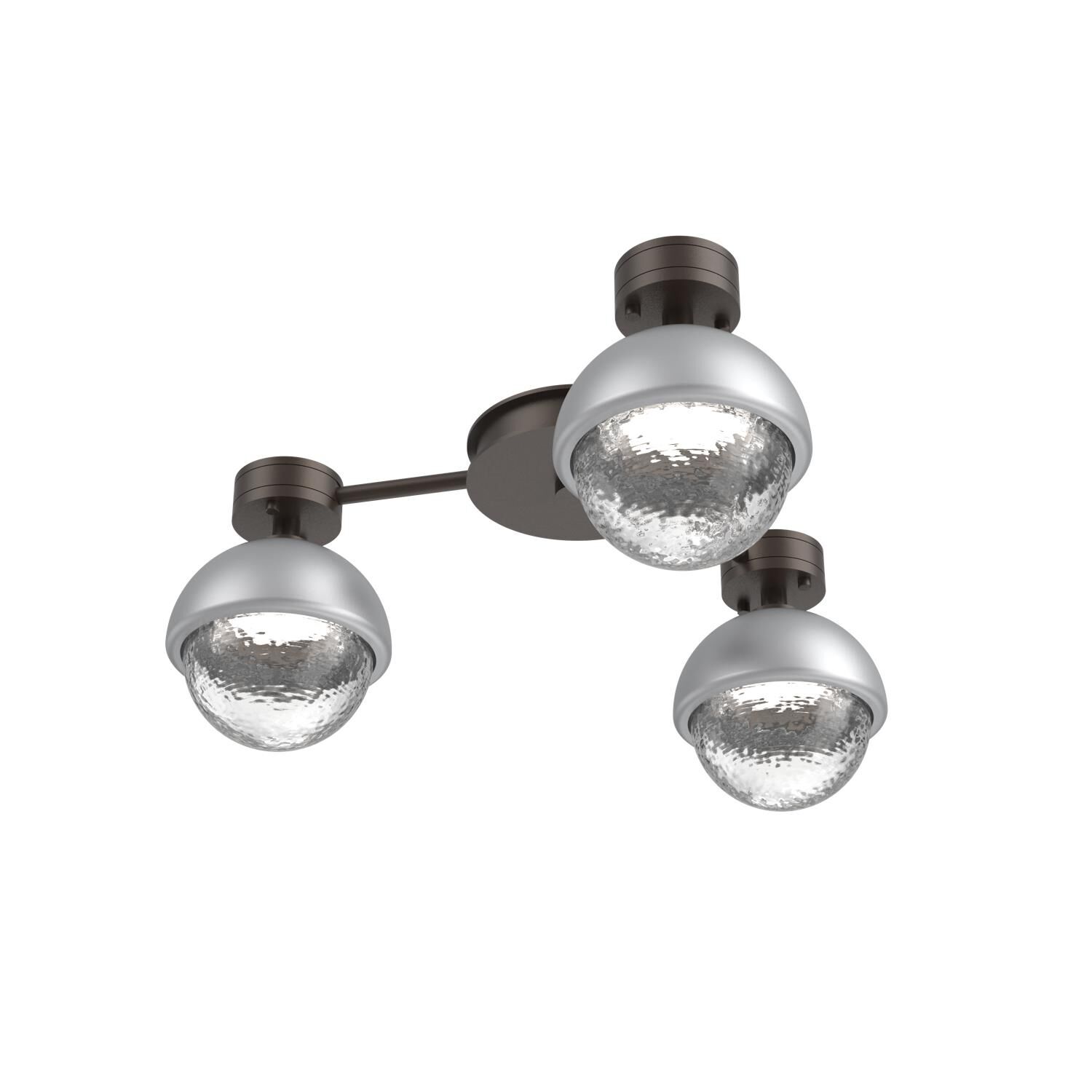 Shown in Flat Bronze finish and Clear glass and Classic Silver accent