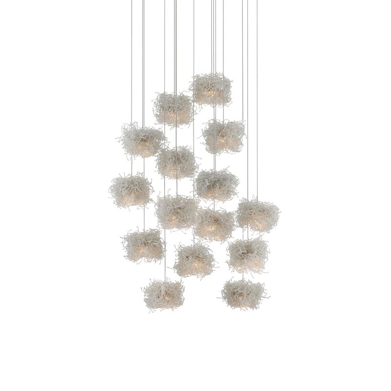 Birds Nest 15 Light Multi Light Pendant by Currey & Company