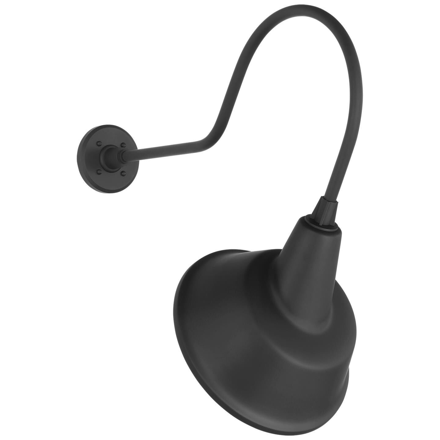 Shown in Matte Black finish and Black shade