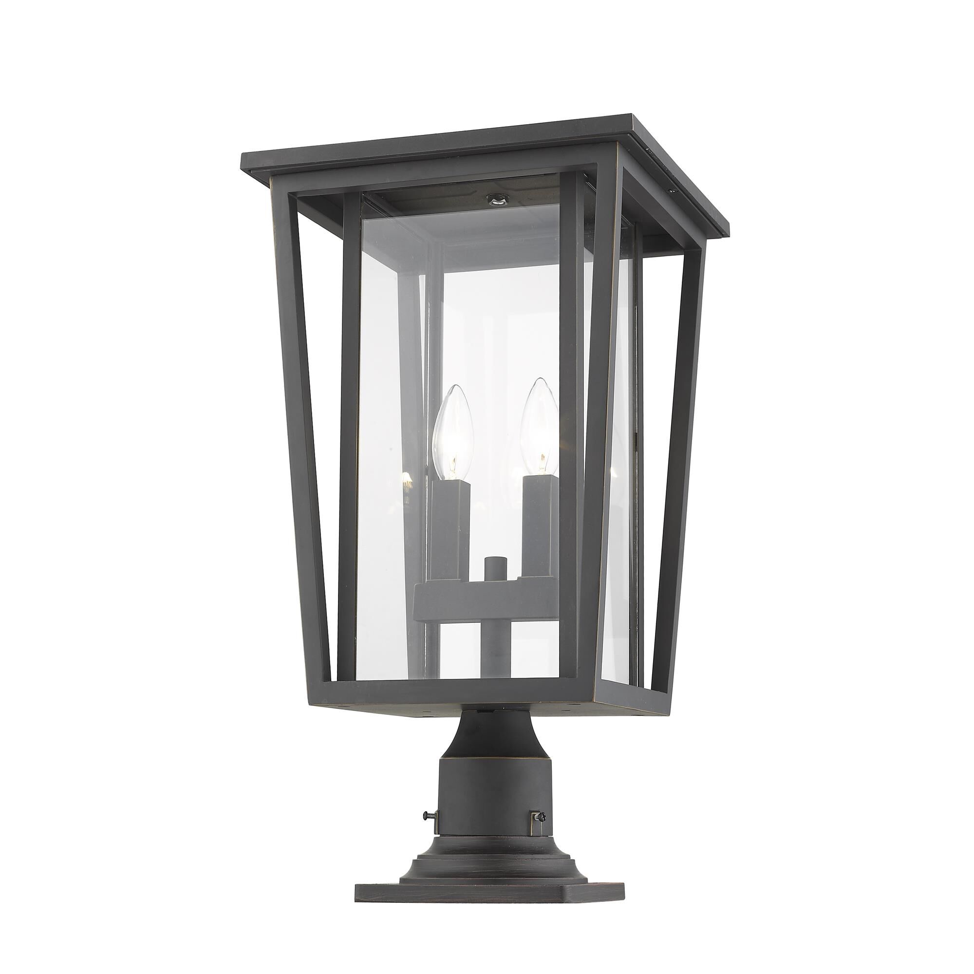 Seoul 21 Inch Tall 2 Light Outdoor Pier Lamp by Z-Lite