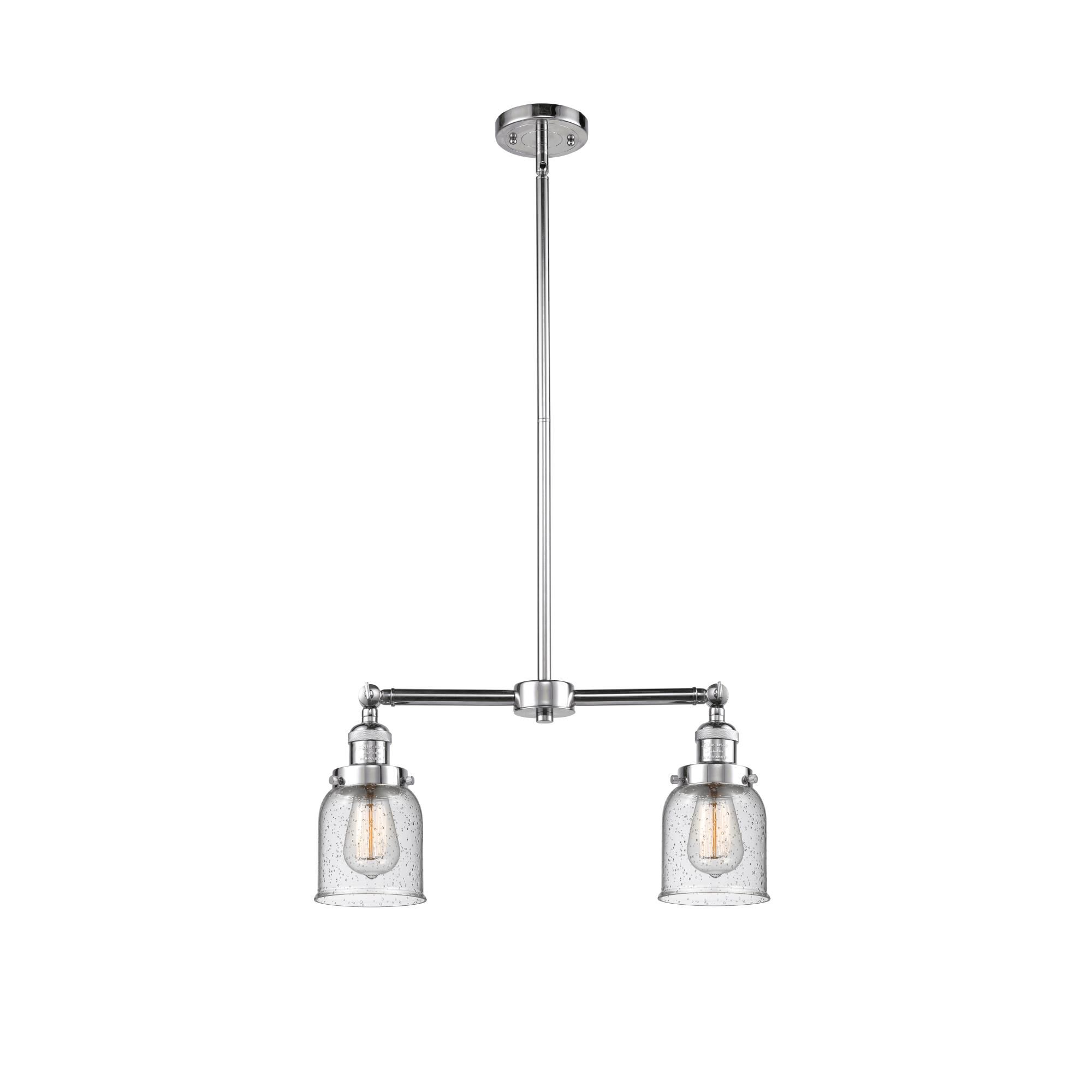 Shown in Polished Chrome finish and Seedy glass