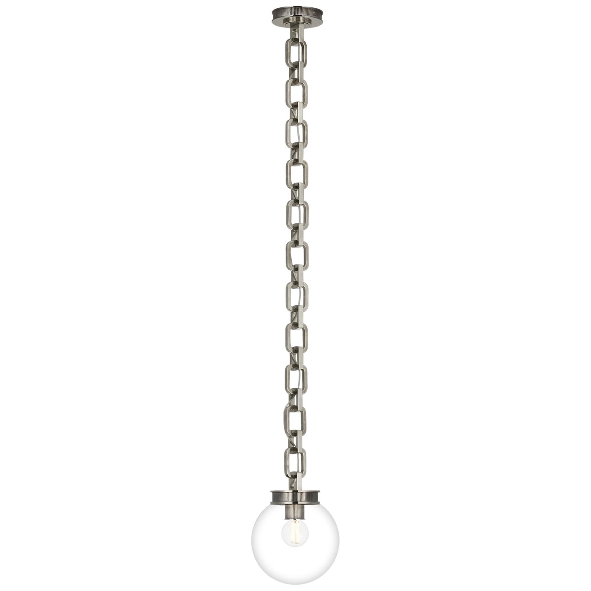Shown in Pewter finish and Clear glass