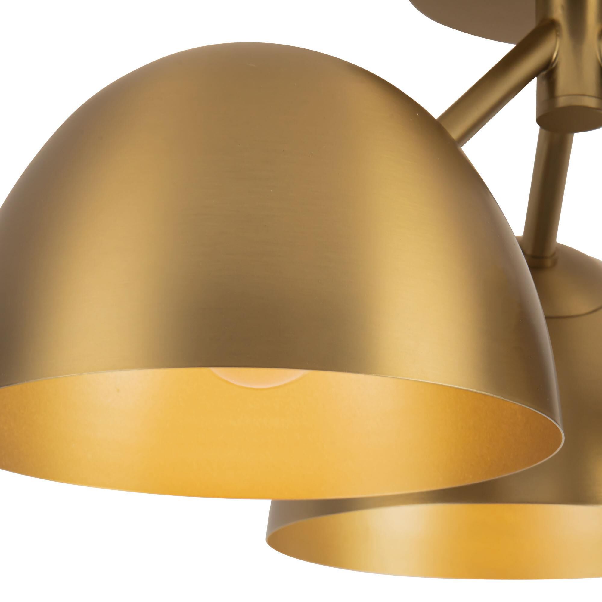 Shown in Brushed Gold finish and Steel shade