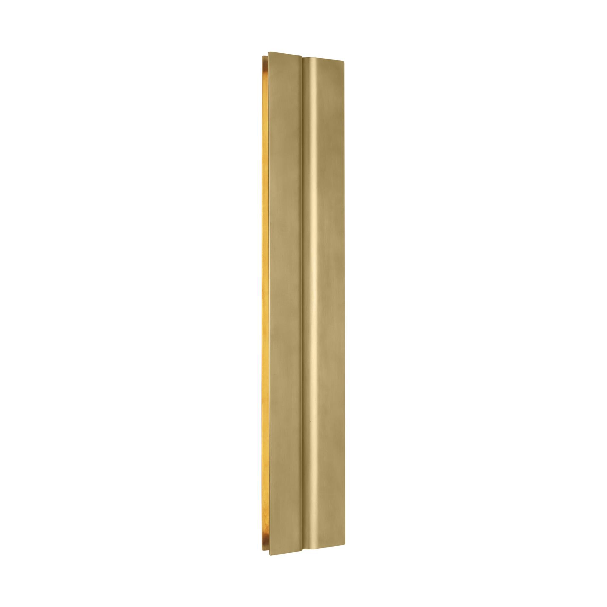 Shown in Hand-Rubbed Antique Brass finish and Brass shade
