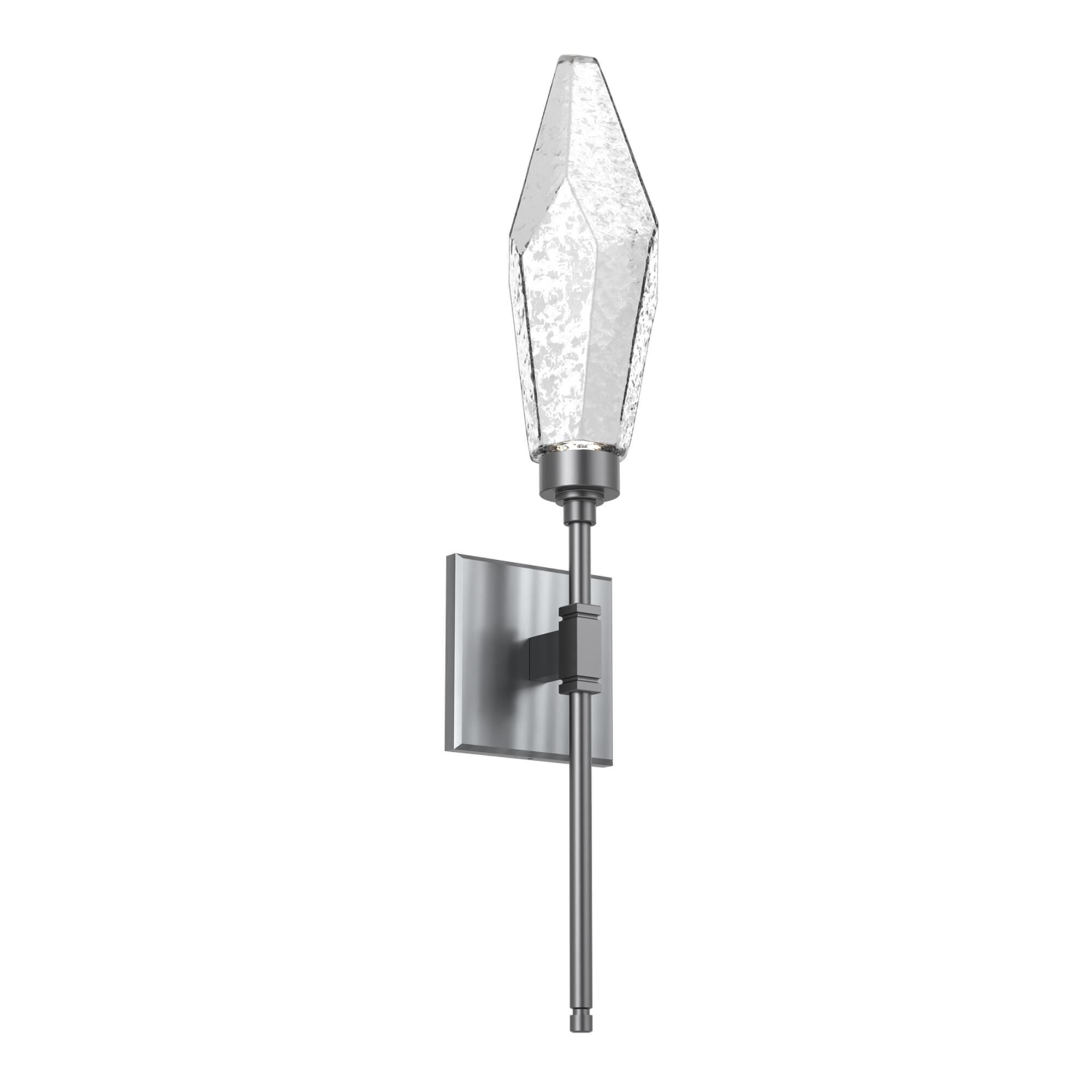 Shown in Graphite finish and Chilled Clear glass