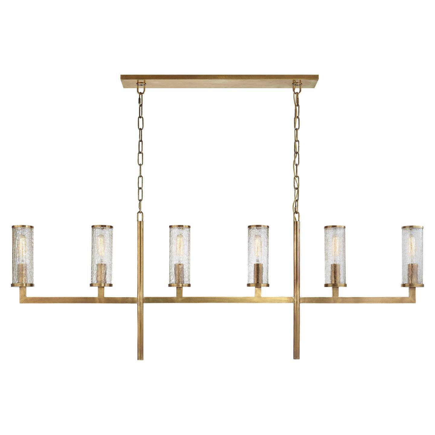 Kelly Wearstler Liaison 217 Inch 6 Light Linear Suspension Light by Visual Comfort Signature Collection
