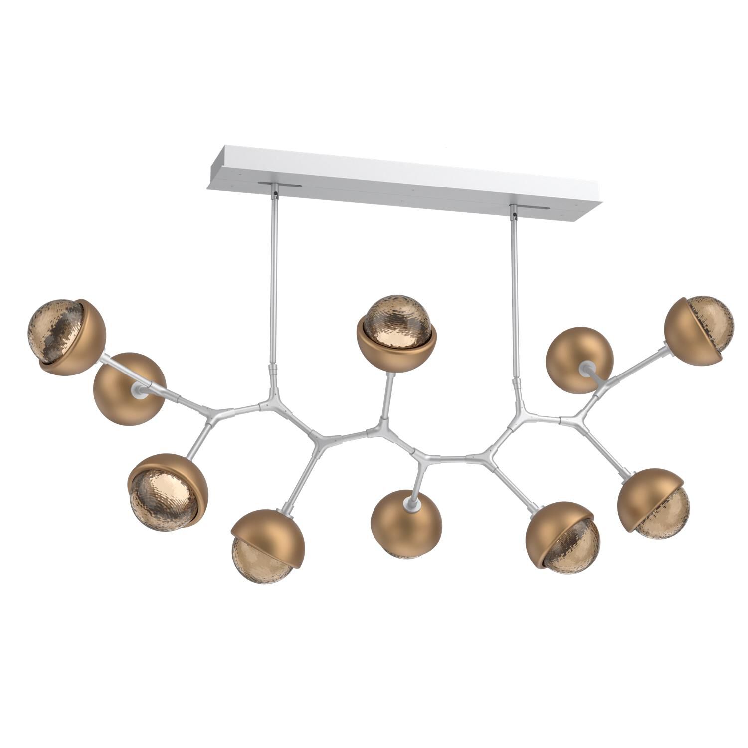 Shown in Classic Silver finish and Bronze glass and Novel Brass accent