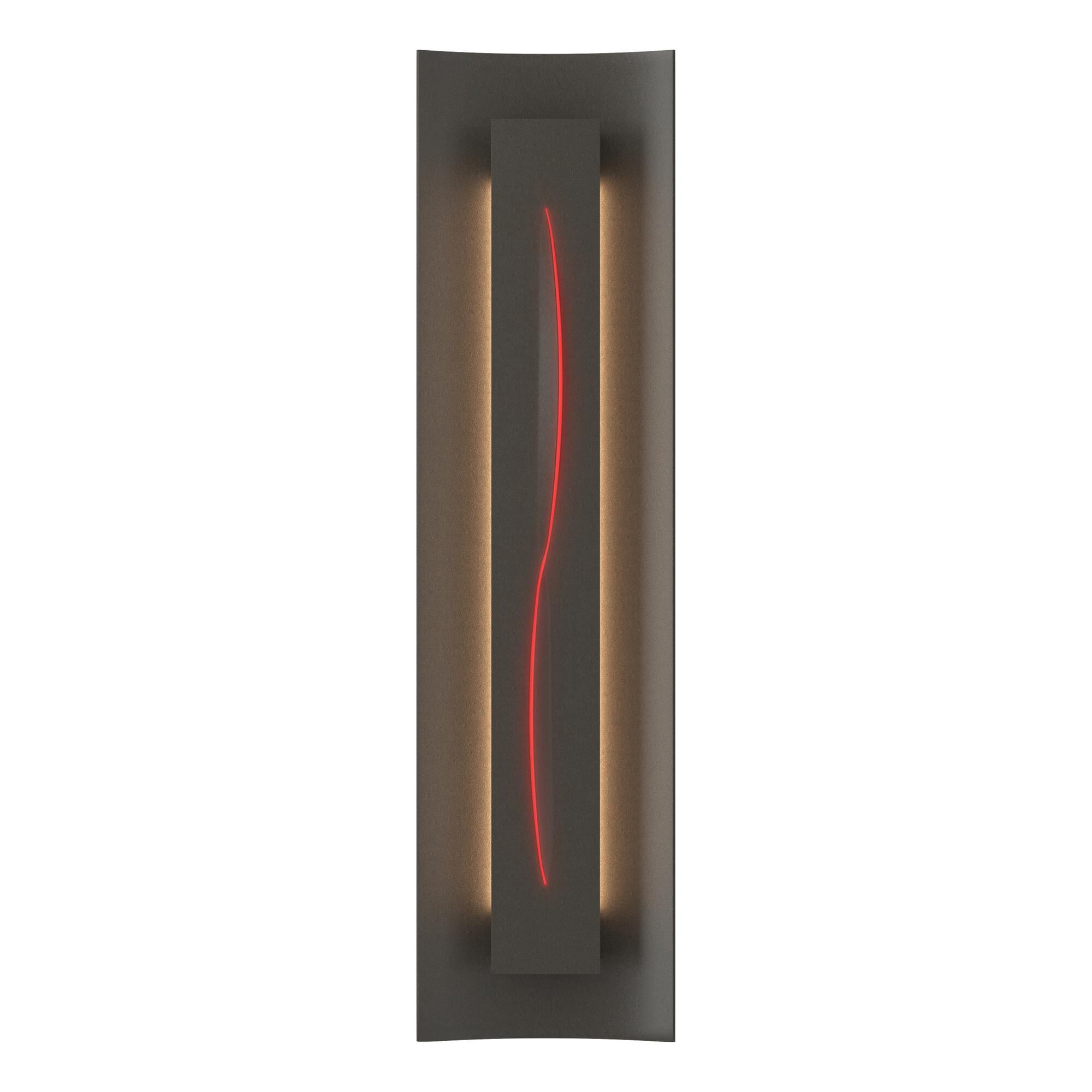 Shown in Dark Smoke finish and Red  glass