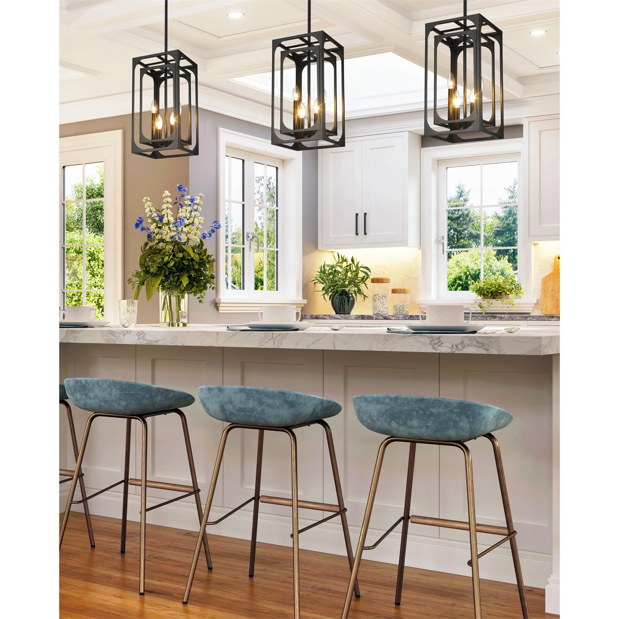 Shown in Matte Black finish and Steel shade
