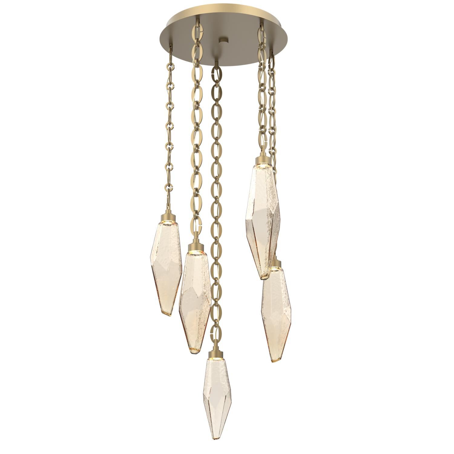 Levi Wilson Rock Crystal 19 Inch Multi Light Pendant by Hammerton Studio
