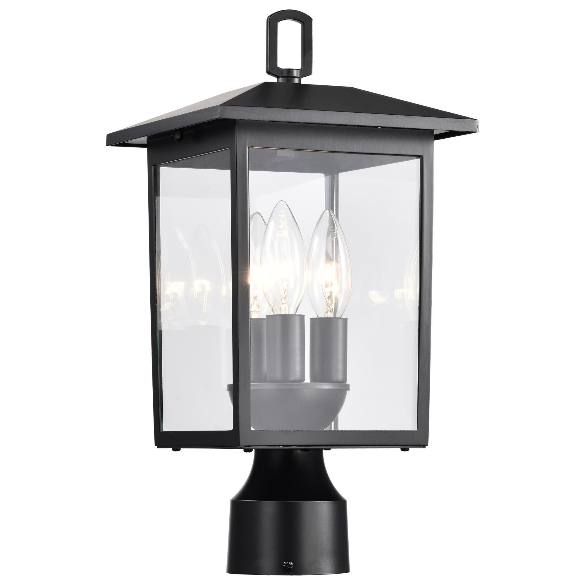 Jamesport 15 Inch Tall 3 Light Outdoor Post Lamp by Nuvo Lighting
