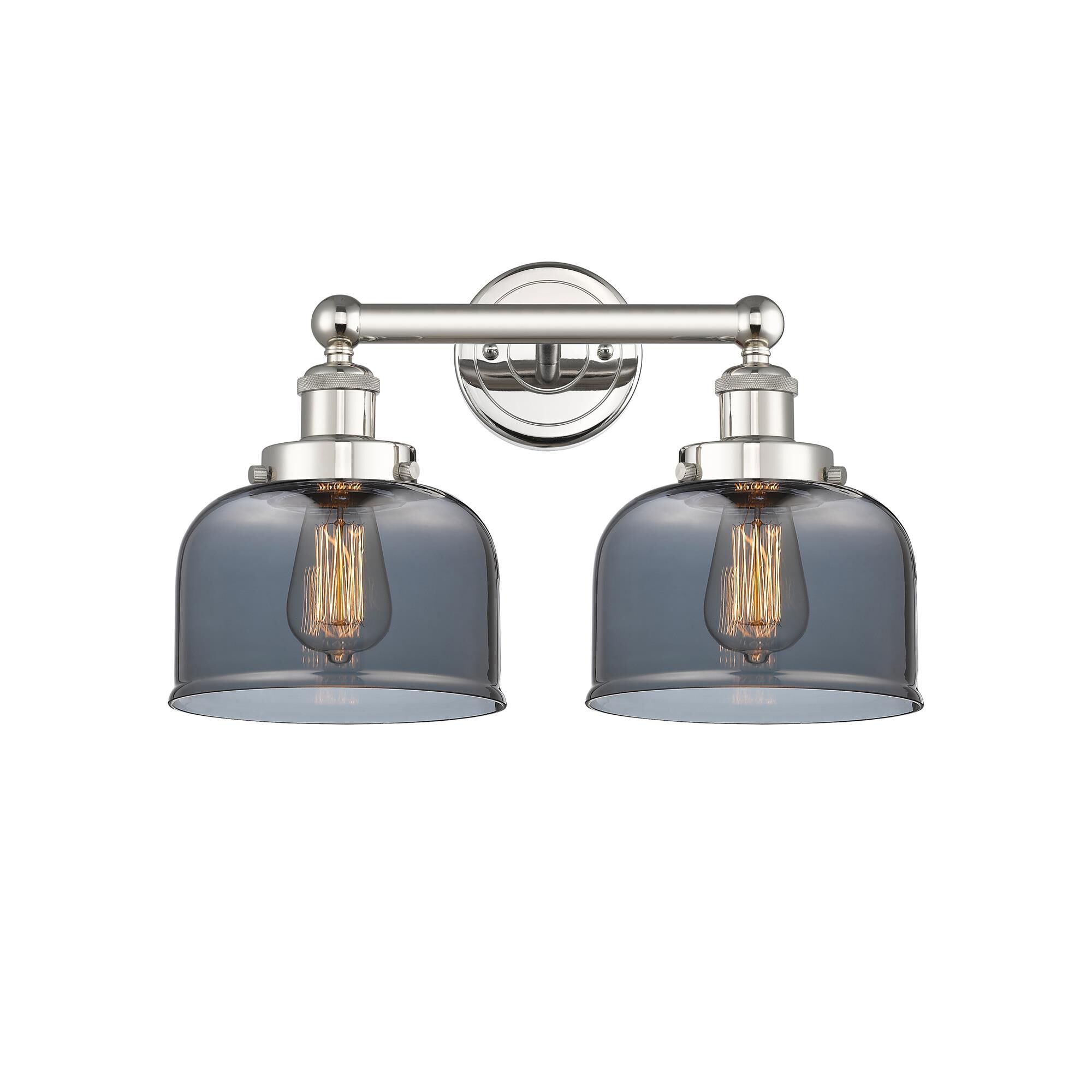 Shown in Polished Nickel finish and Plated Smoke glass