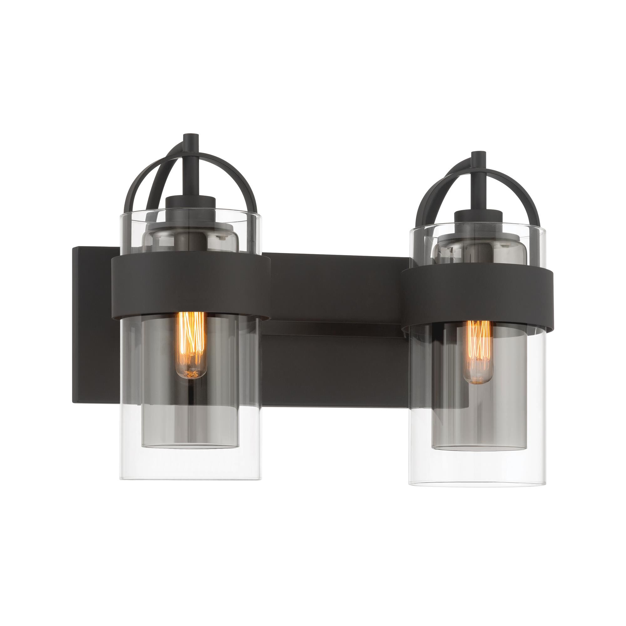 Shown in Dark Matte Black finish and Clear and Grey glass