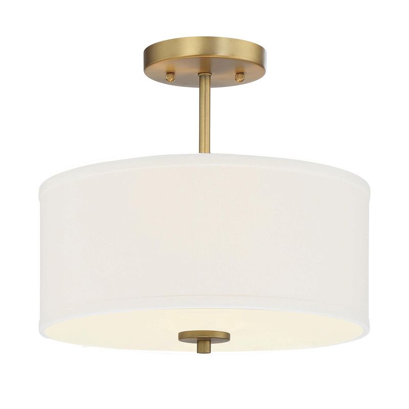 13 Inch 2 Light LED Semi Flush Mount by Meridian Lighting