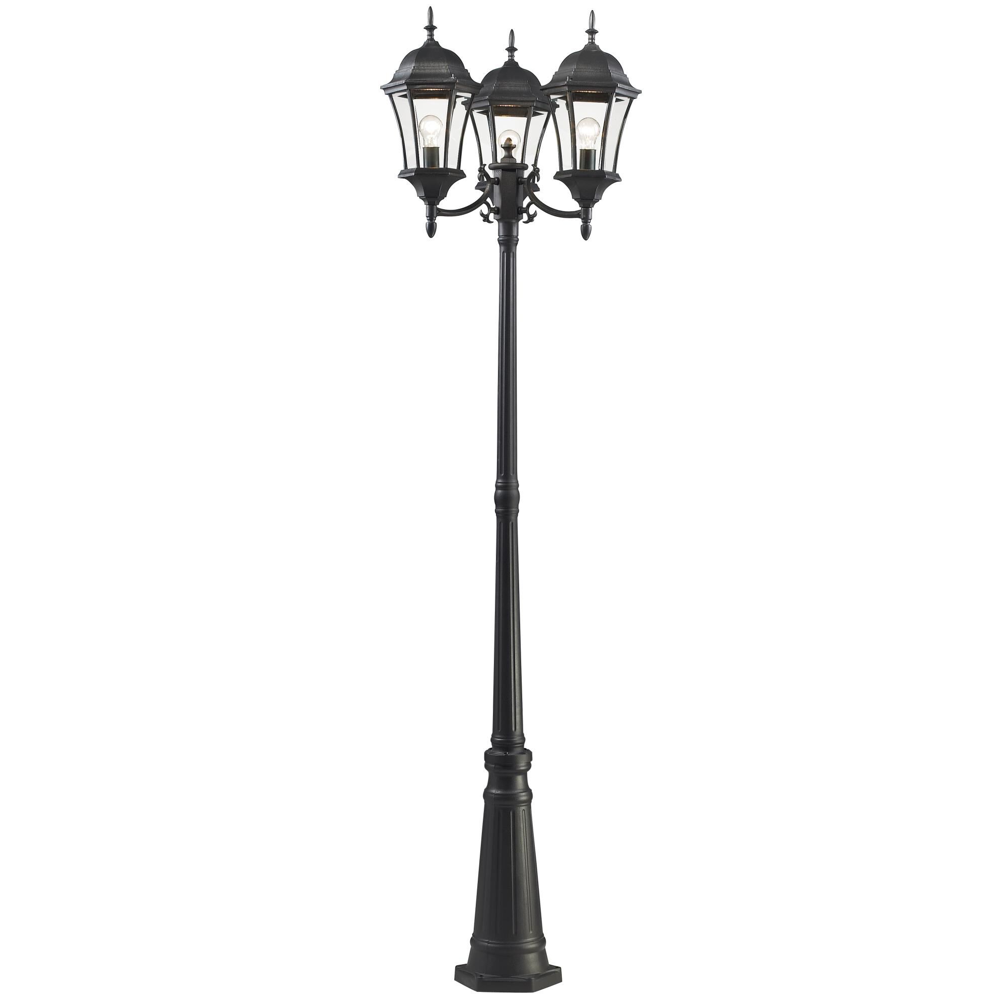 Wakefield 90 Inch Tall 3 Light Outdoor Post Lamp by Z-Lite