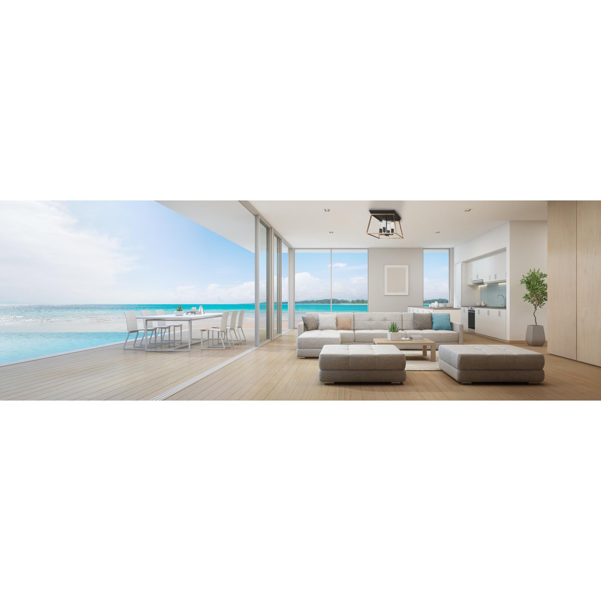 Eglo Paulino 18 Inch 4 Light Semi Flush Mount by Eglo Lighting