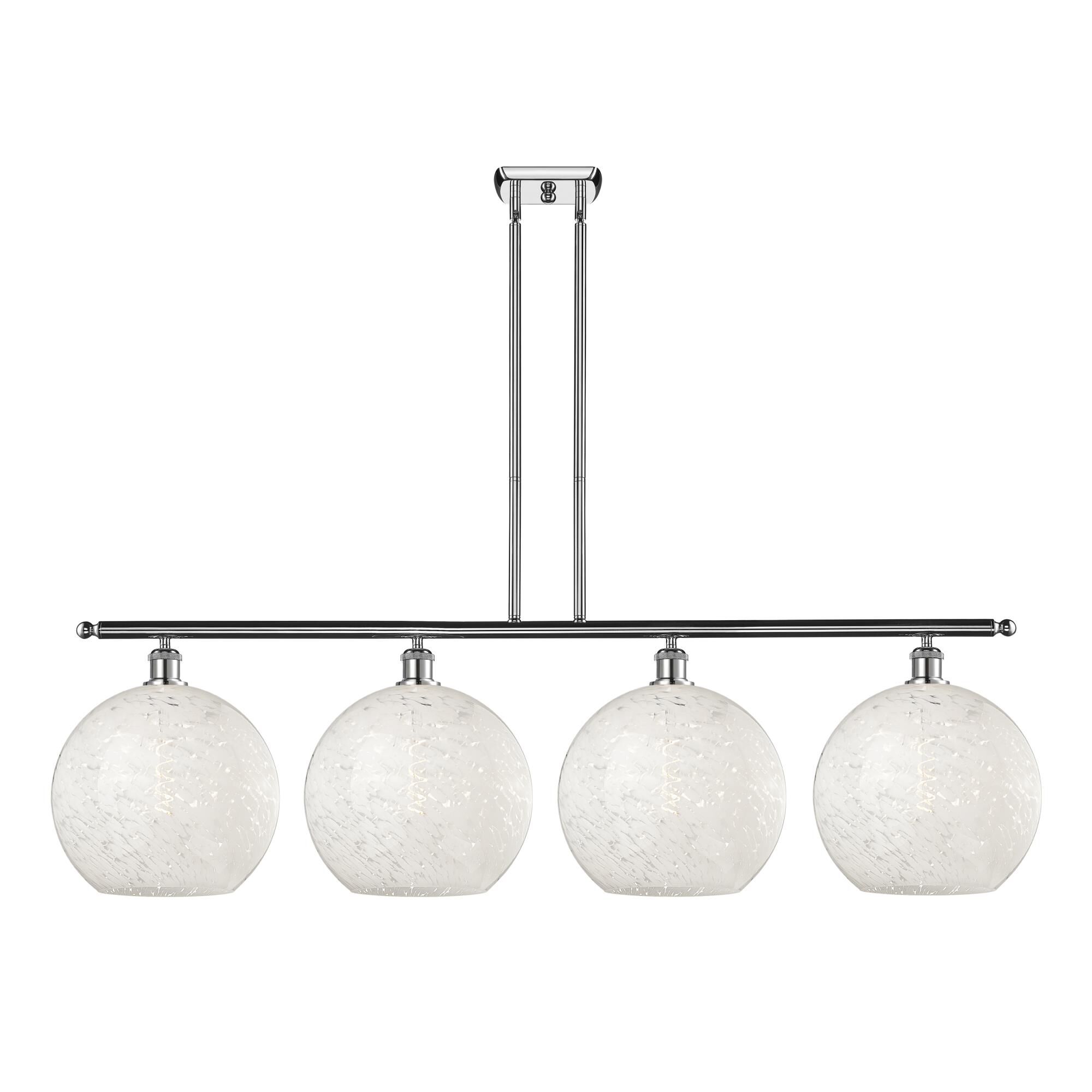 Bruno Marashlian White Mouchette 50 Inch Linear Suspension Light by Innovations Lighting
