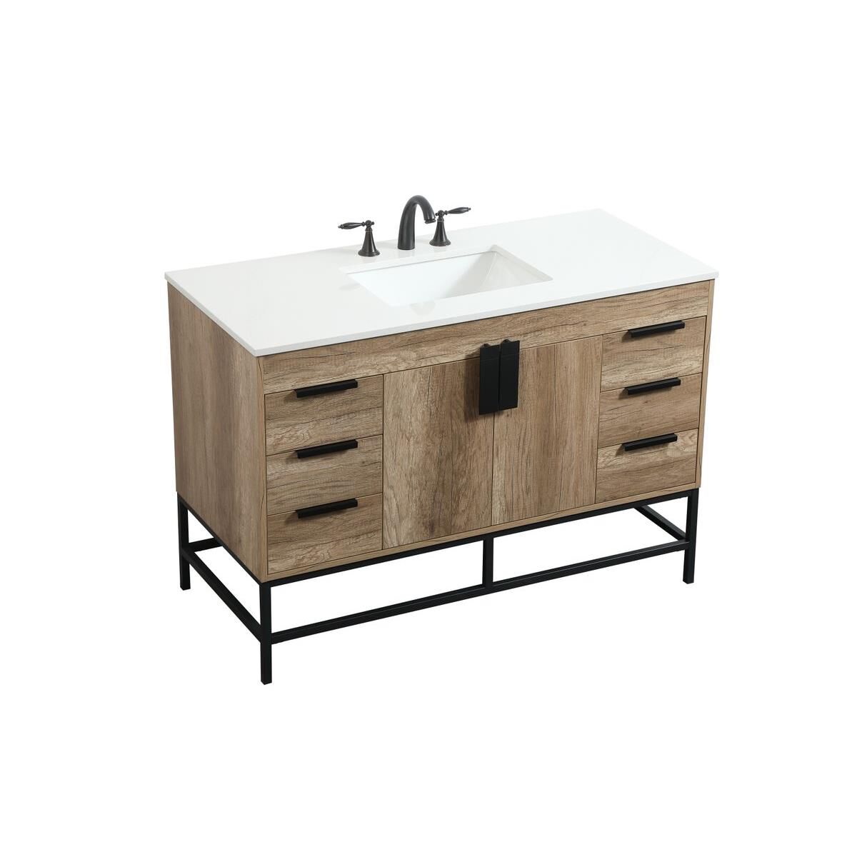 Shown in Natural Oak finish and Without Backsplash accent