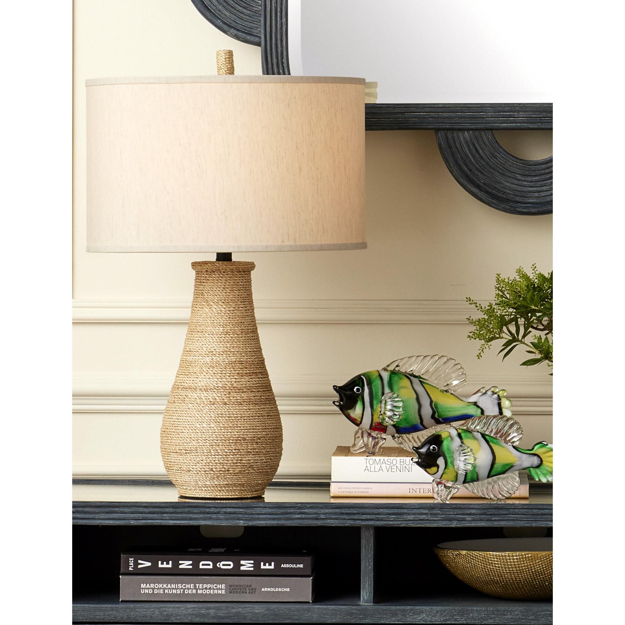 Shown in Natural finish and Natural Linen shade