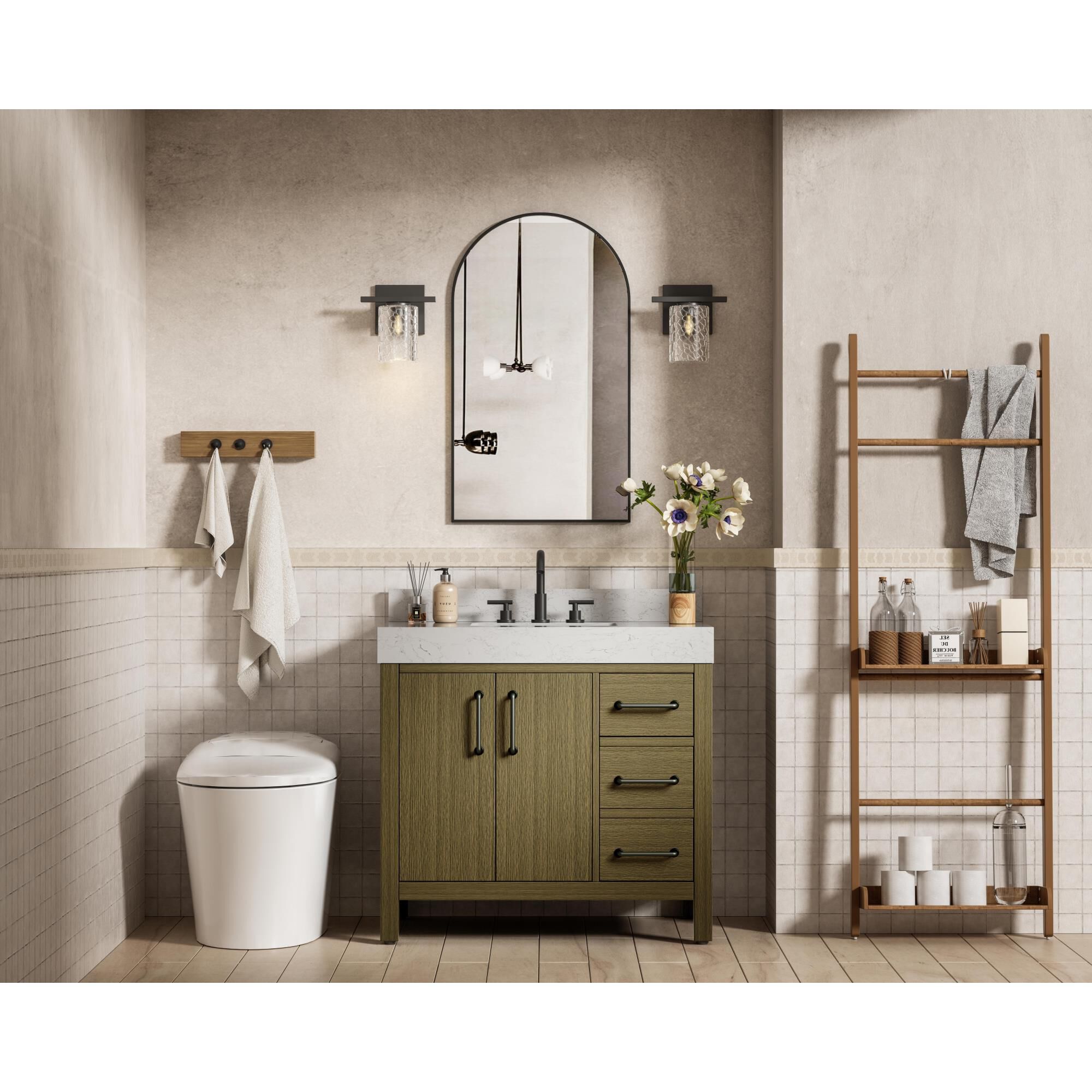 Nathan 36 Inch Bath Vanity by Elegant Dcor