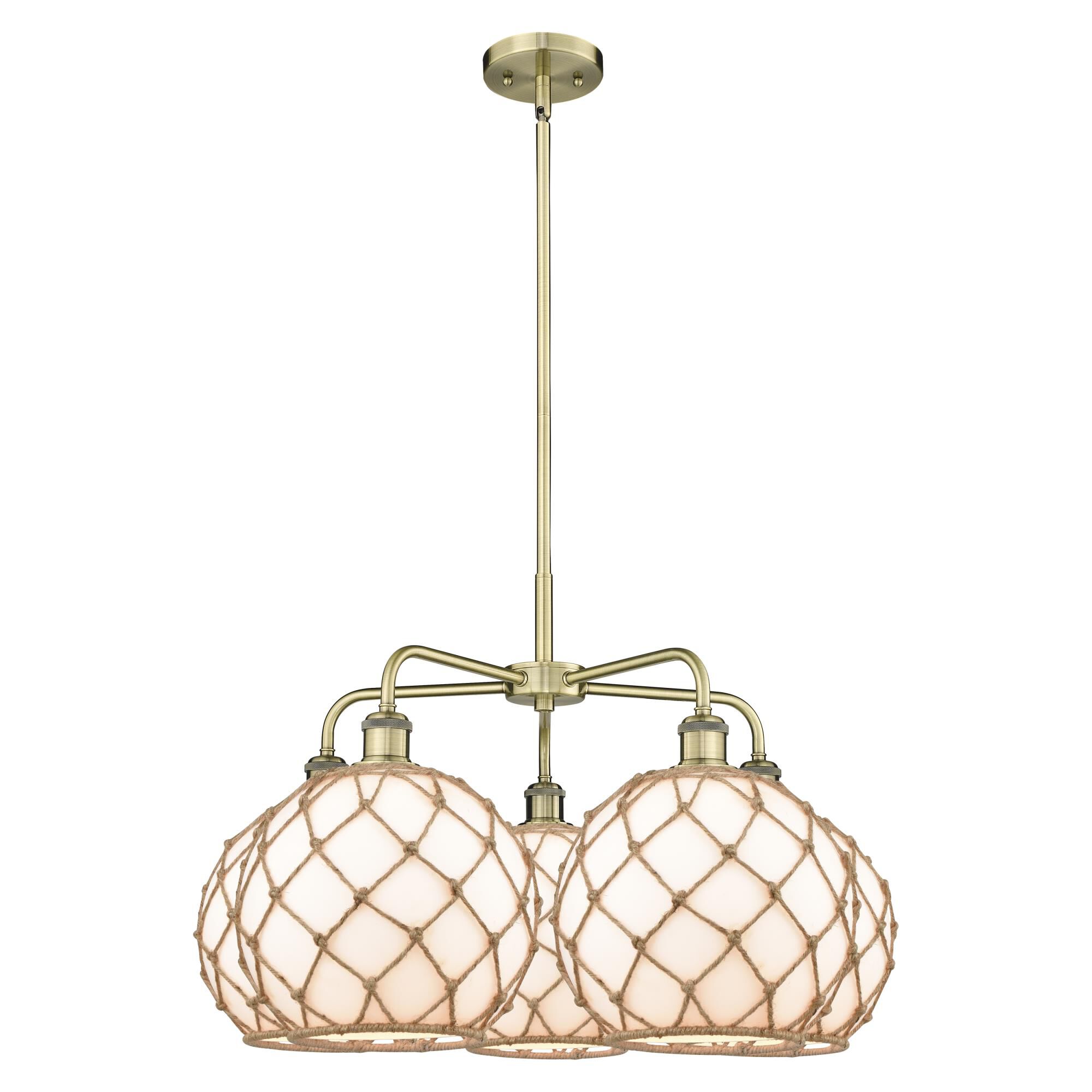 Bruno Marashlian Farmhouse Rope 29 Inch Chandelier by Innovations Lighting