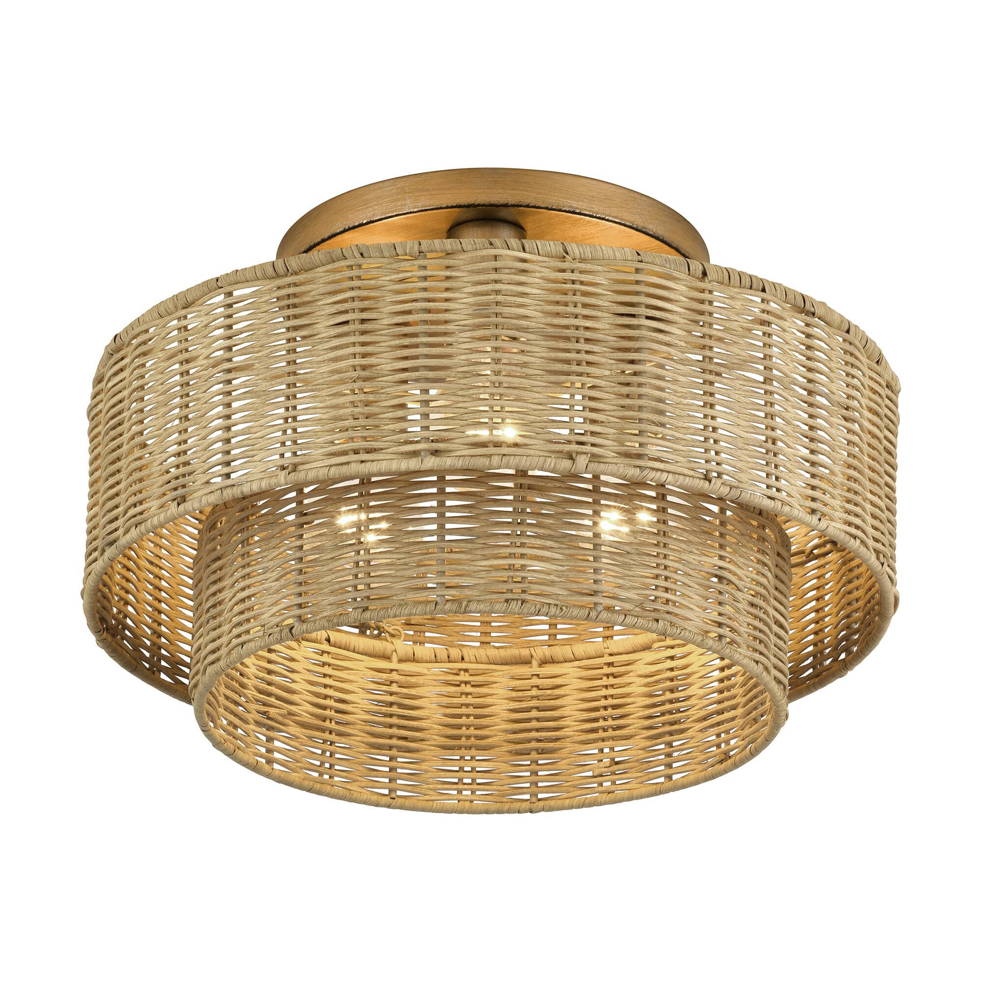 Weavington 15 Inch Semi Flush Mount by Livex Lighting