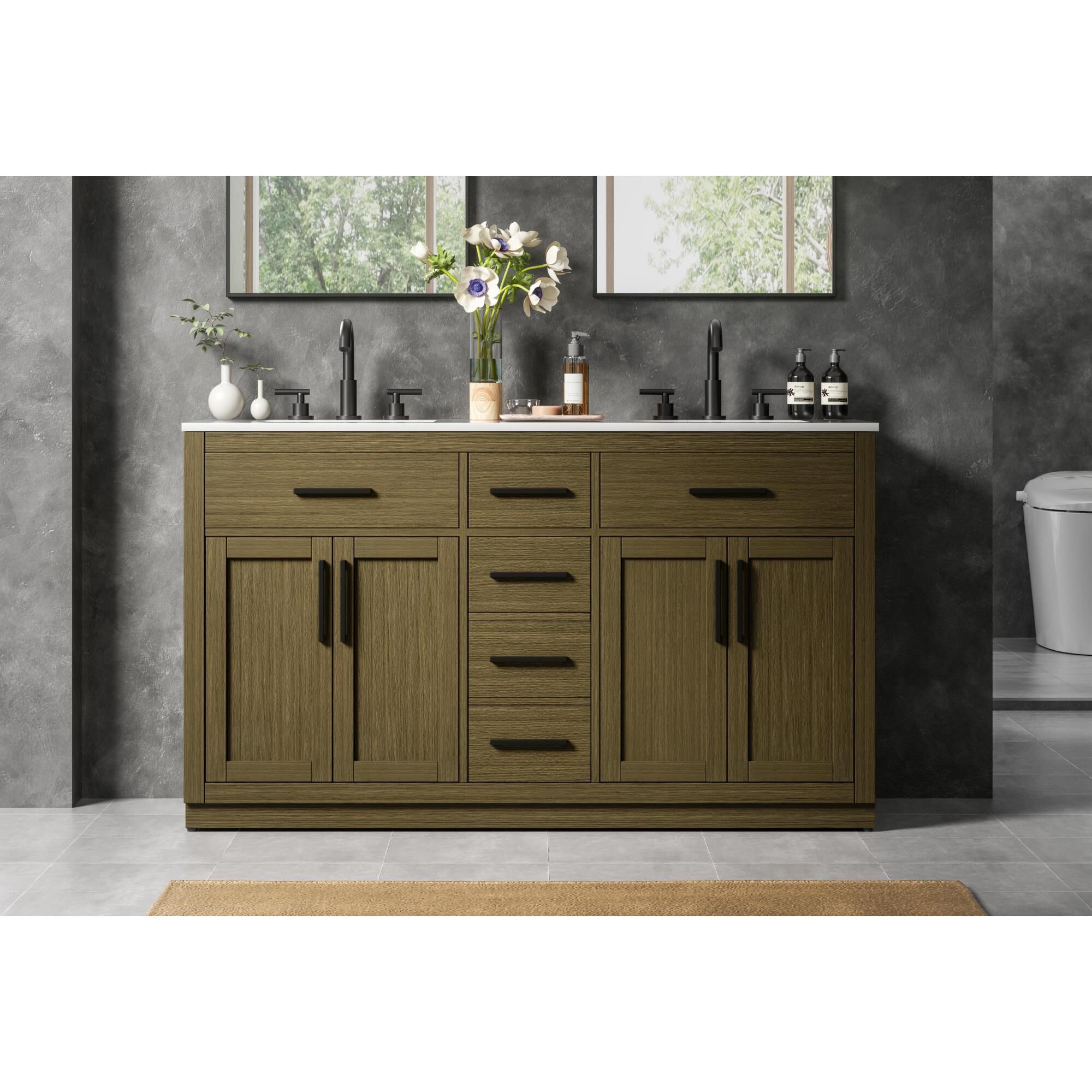 Alden 60 Inch Bath Vanity by Elegant Dcor