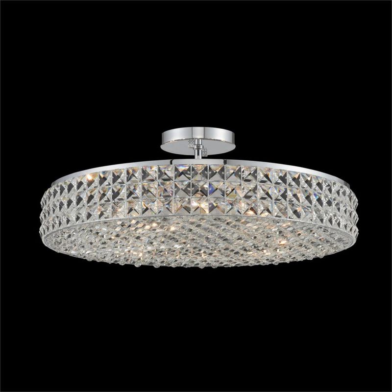 Loro 20 Inch 8 Light Semi Flush Mount by Allegri