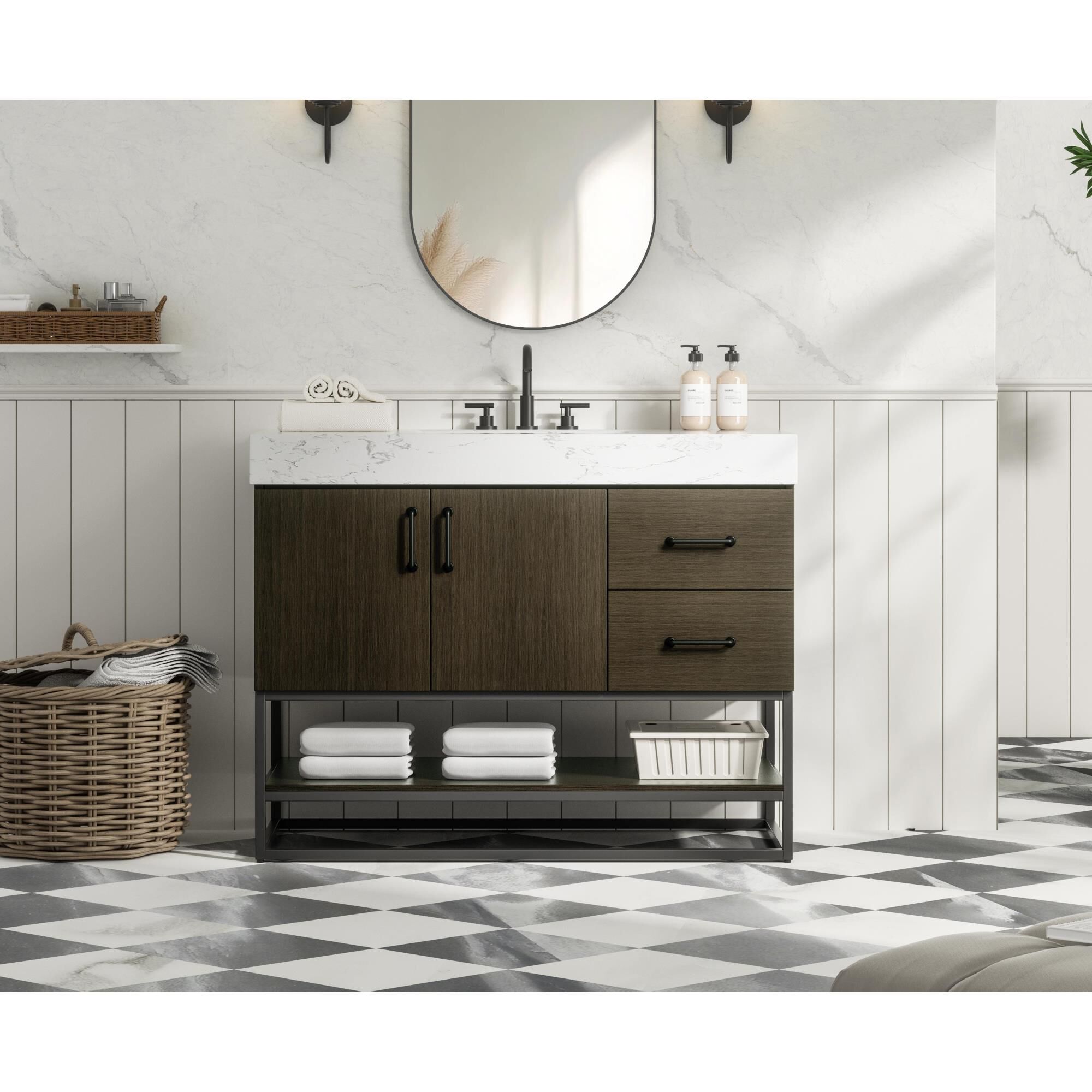 Shown in Mocha Brown finish