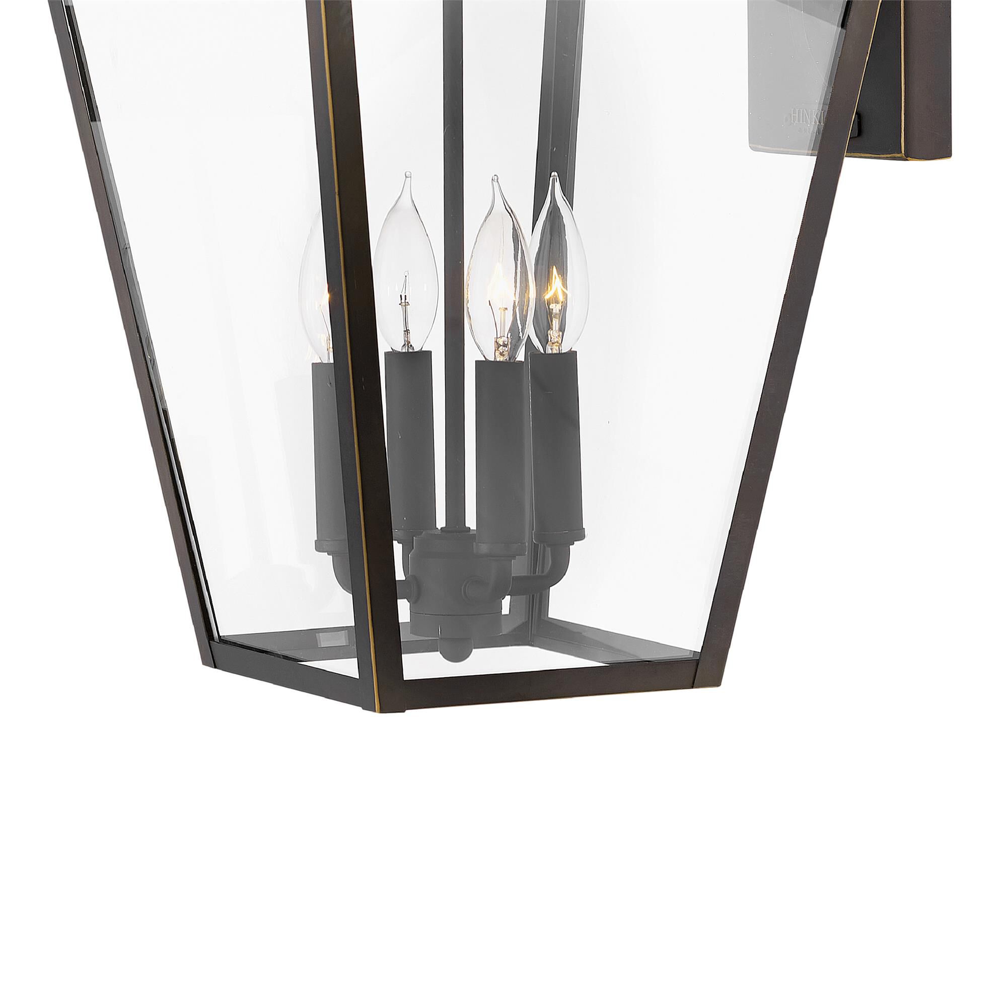 Shown in Oil Rubbed Bronze finish and Clear glass
