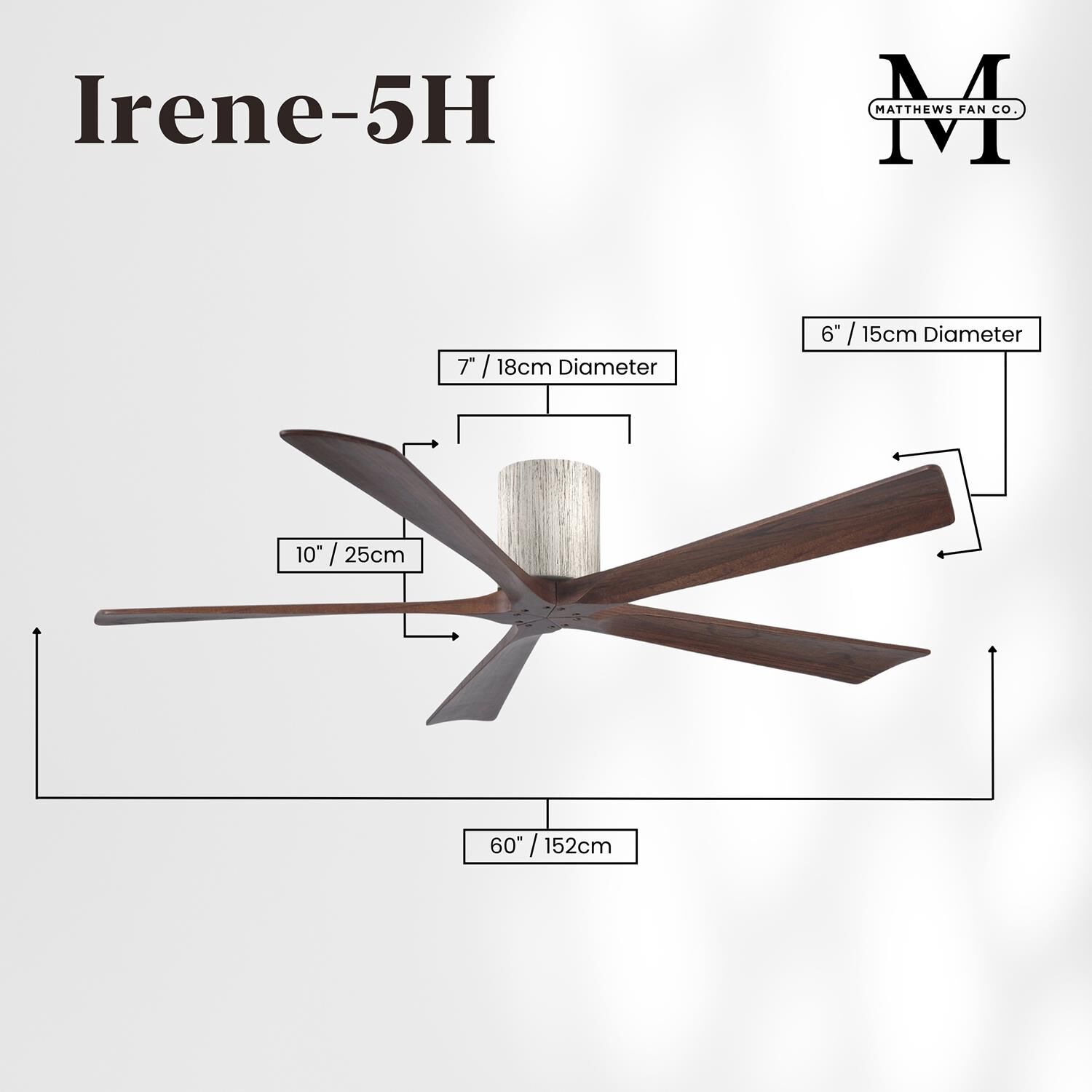 Irene 60 Inch Flush Mount Fan by Matthews Fan Company