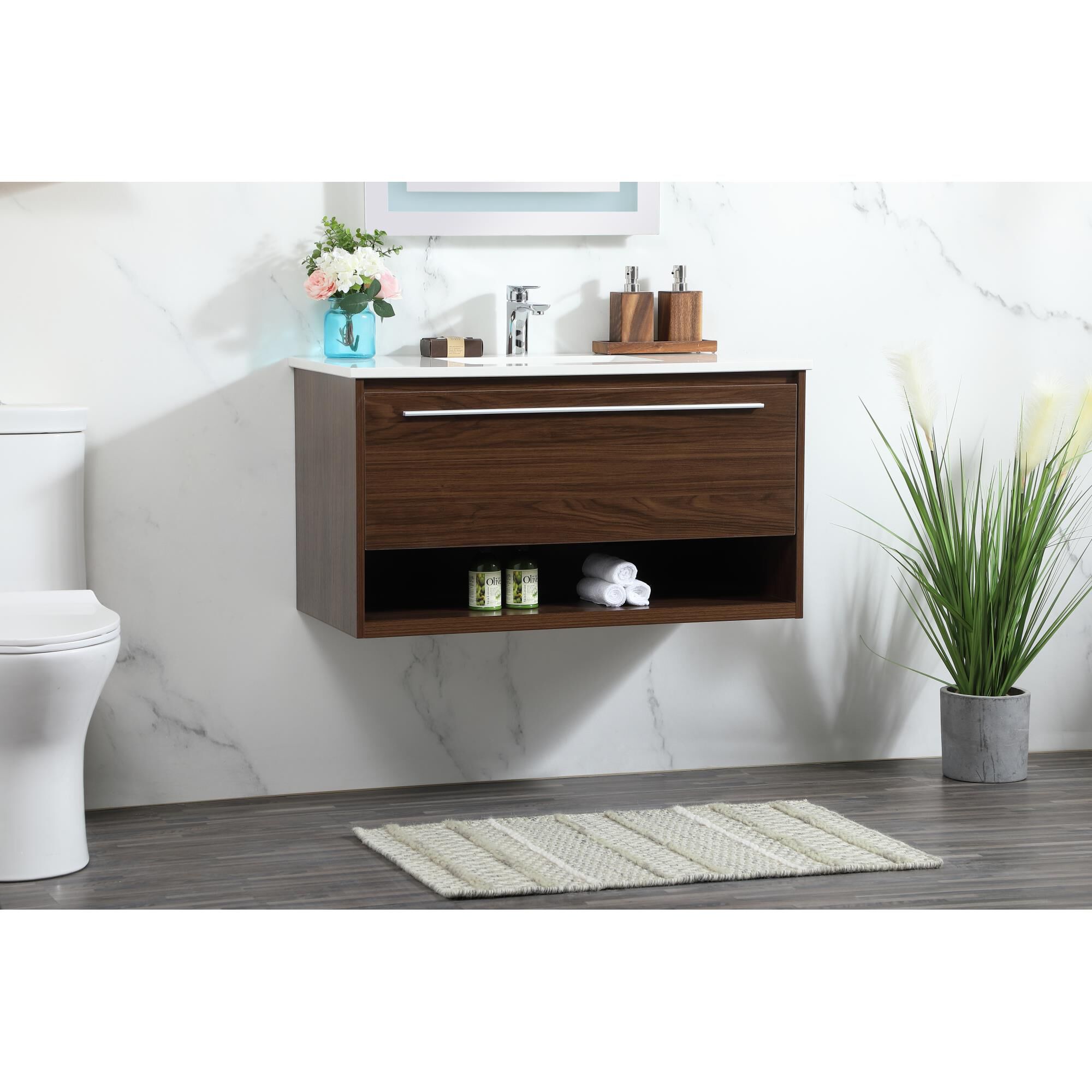 Shown in Walnut finish