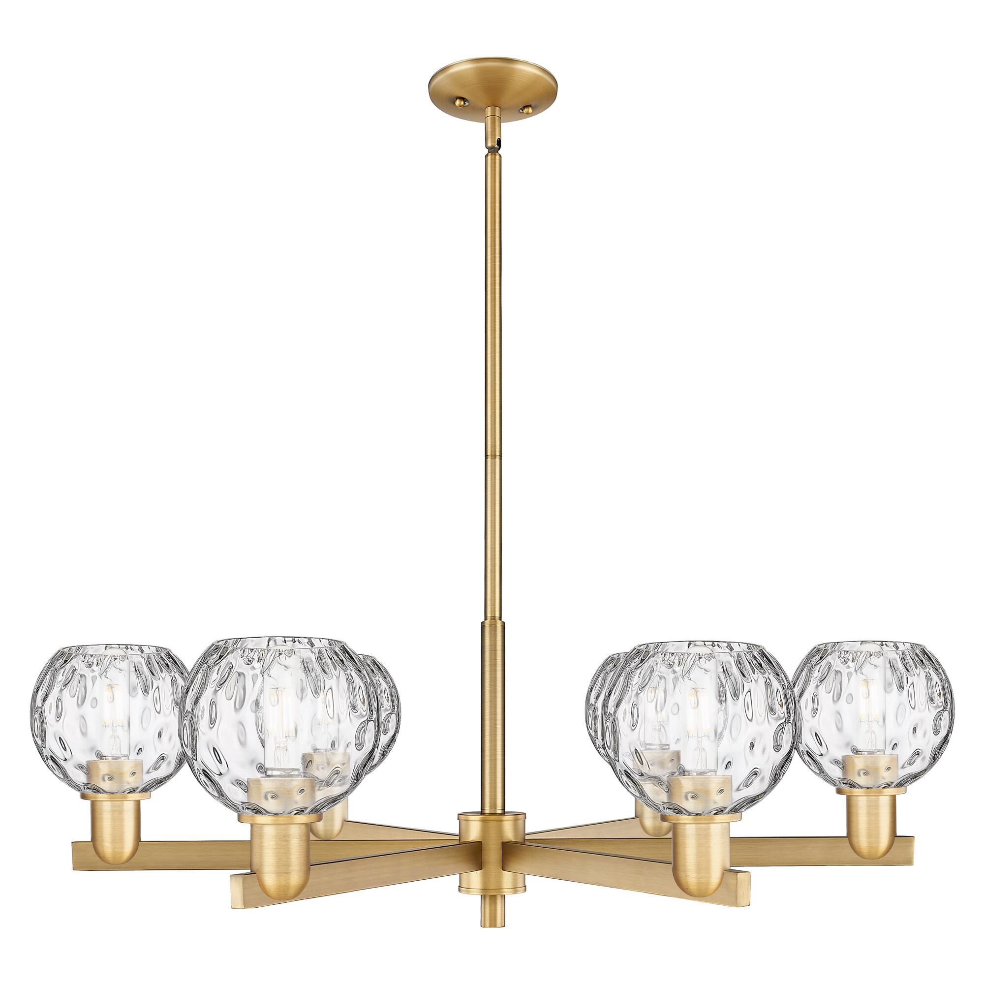 Shown in Brushed Brass finish and Clear Water glass