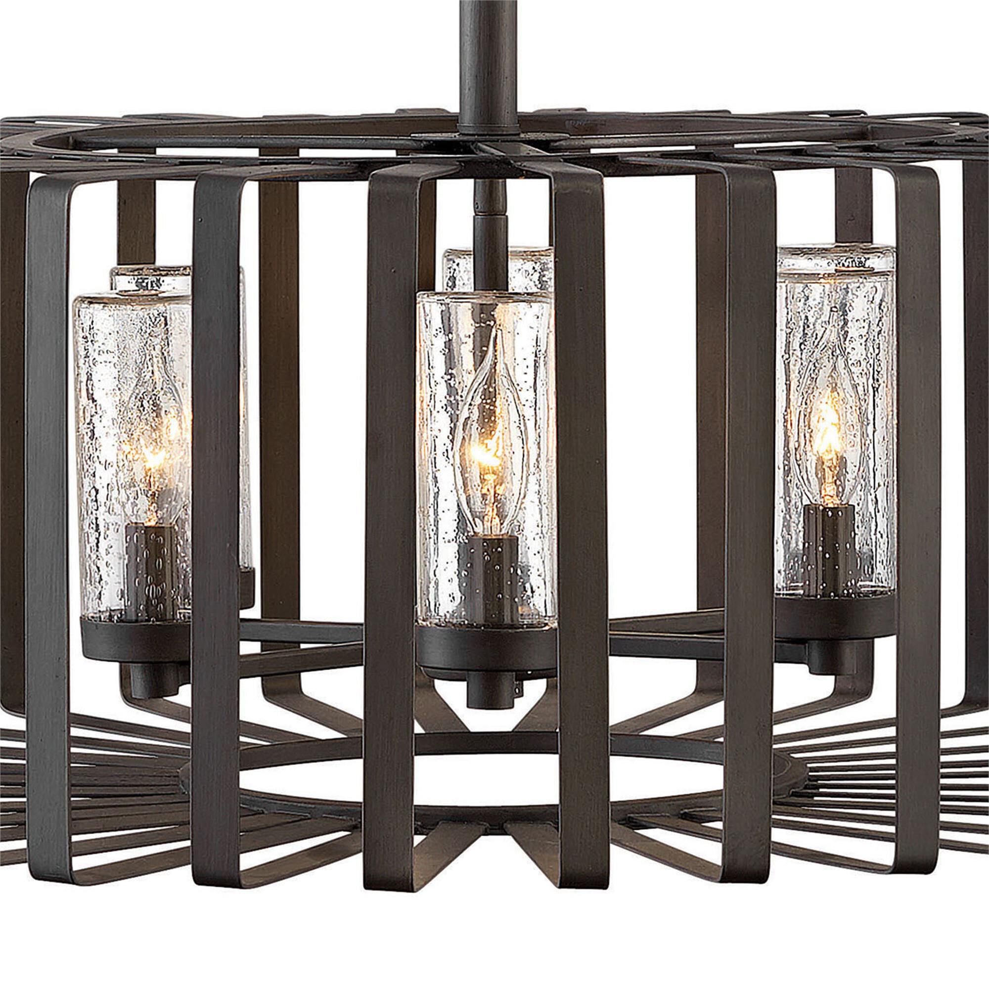 Shown in Brushed Graphite finish and Clear Seedy glass