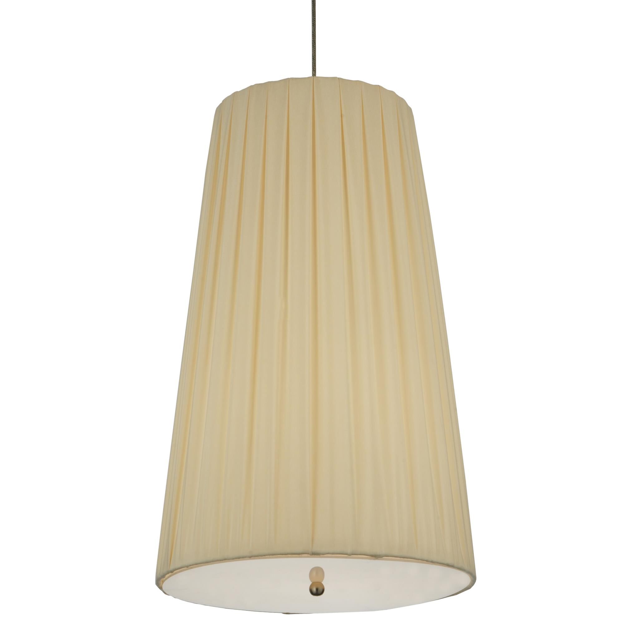 Channell Tapered And Pleated 15 Inch Large Pendant by Meyda Lighting