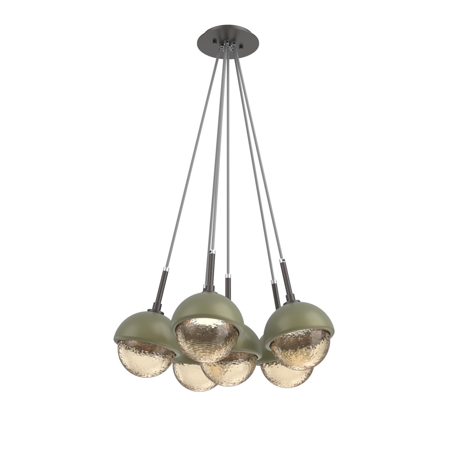 Levi Wilson Cabochon 19 Inch Multi Pendant Light by Hammerton Studio