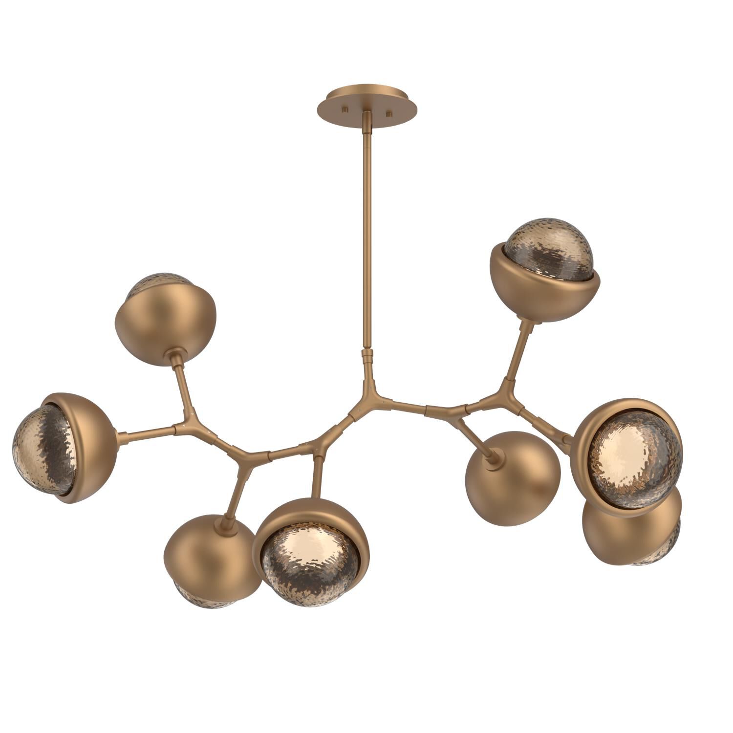 Shown in Novel Brass finish and Bronze glass and Metal Shade Matching Finish accent
