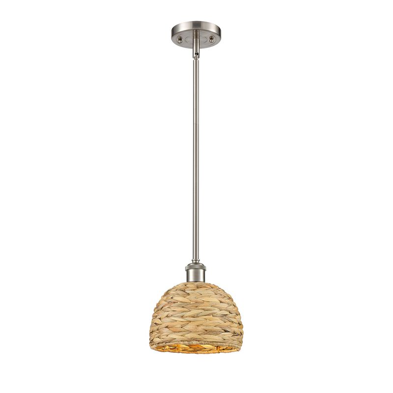 Bruno Marashlian Woven Rattan 8 Inch Mini Pendant by Innovations Lighting
