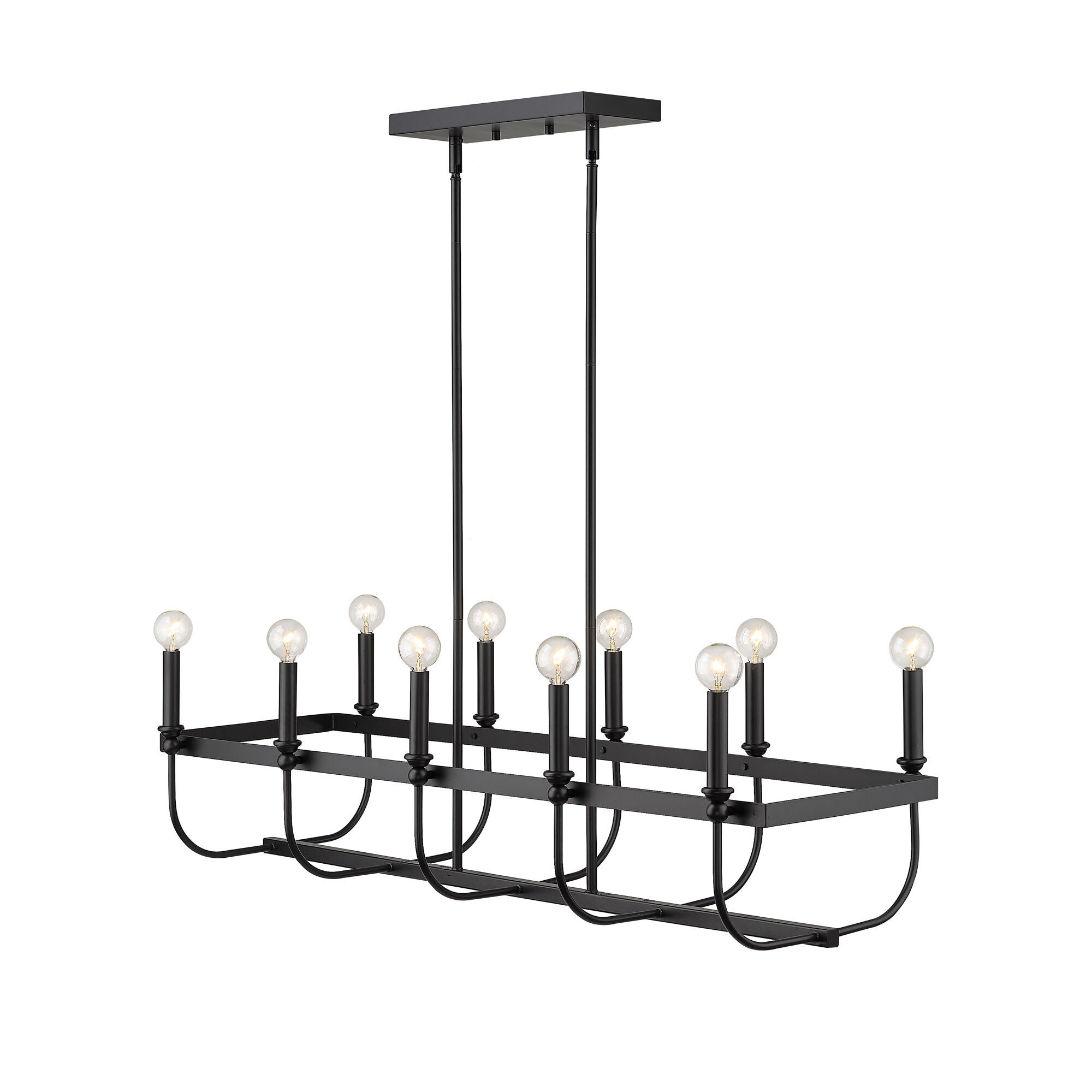 Shown in Matte Black finish and -- glass and -- shade