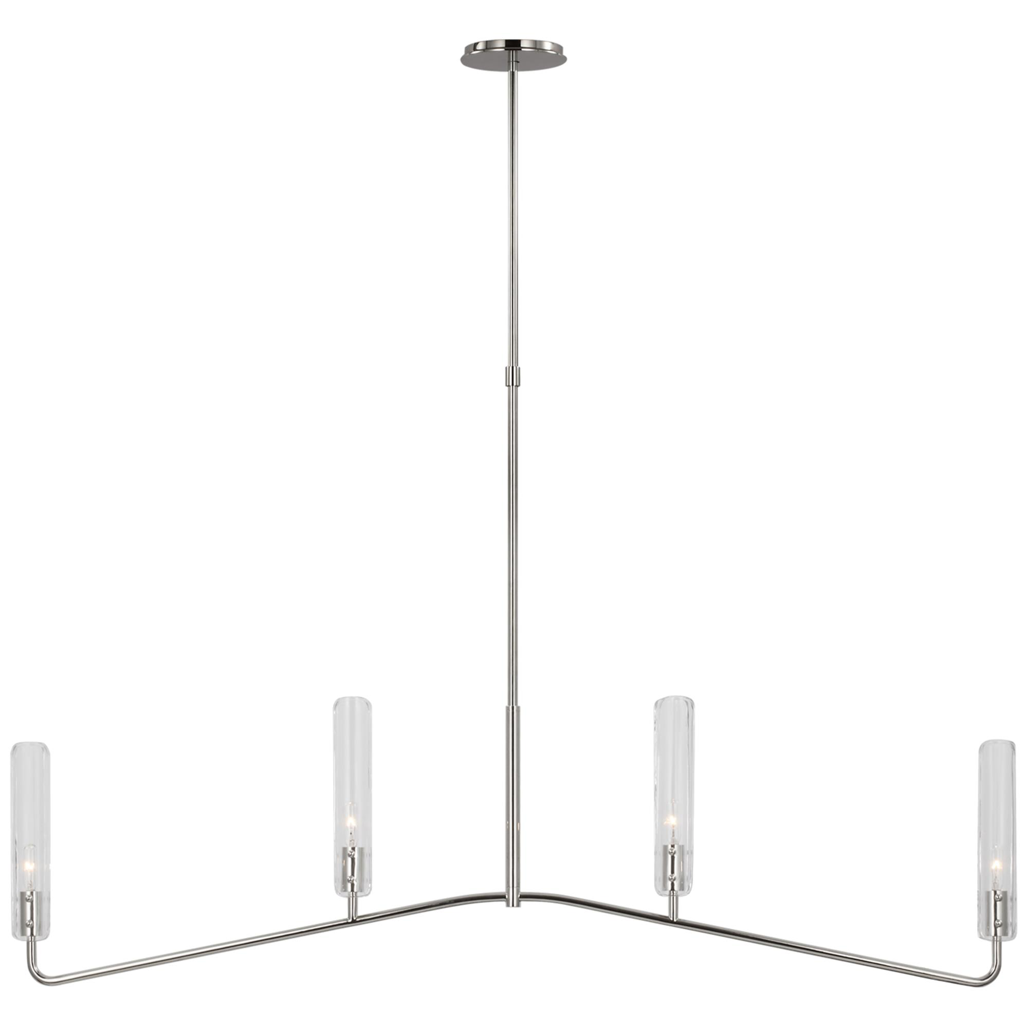 Shown in Polished Nickel finish and Clear glass