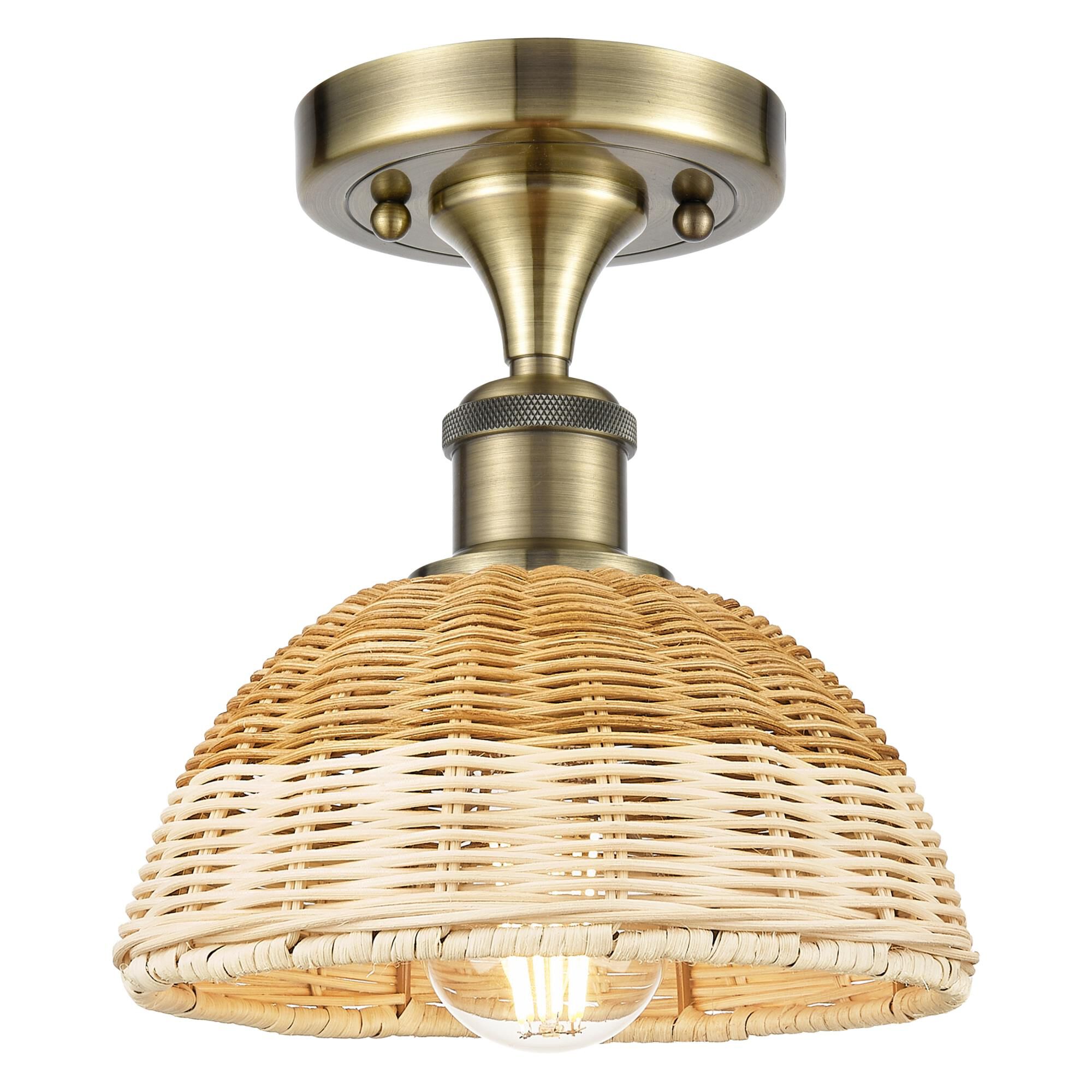 Bruno Marashlian Bristol Natural II 8 Inch Semi Flush Mount by Innovations Lighting